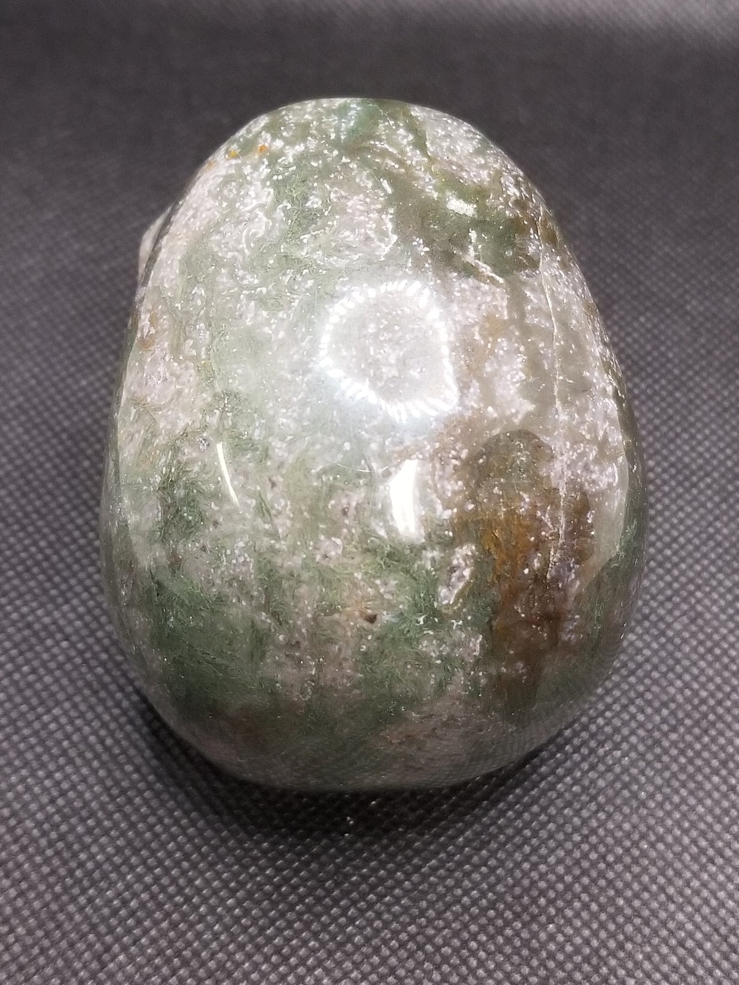 Moss Agate Skull (A)