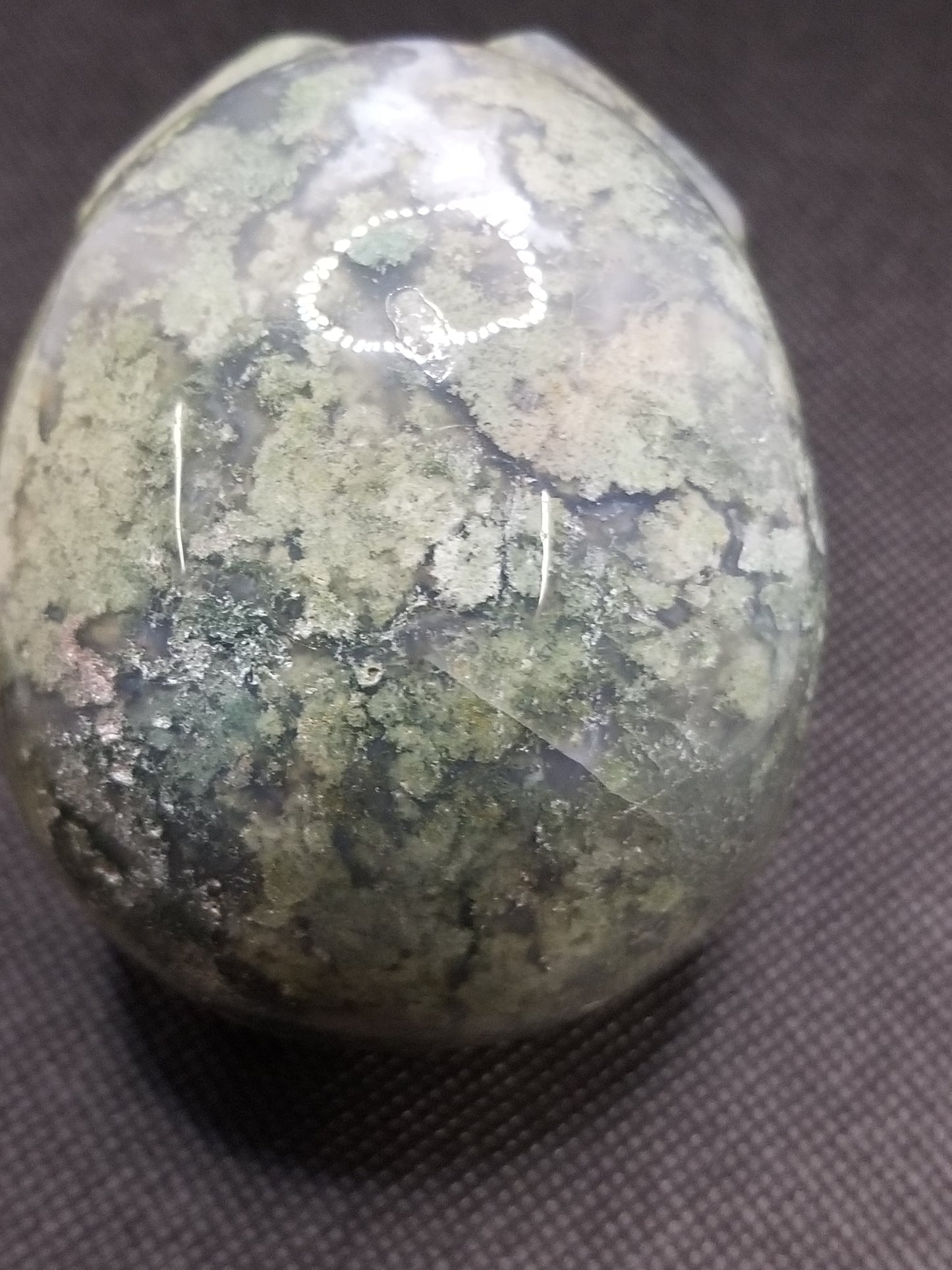 Moss Agate Skull (B)