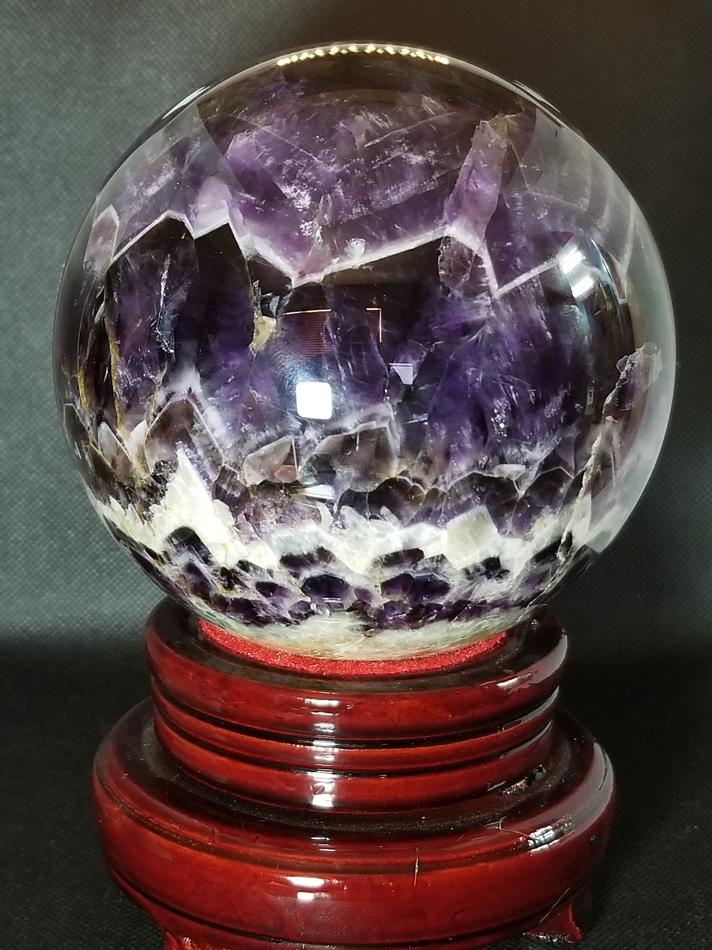Chevron Amethyst Sphere 5+lbs