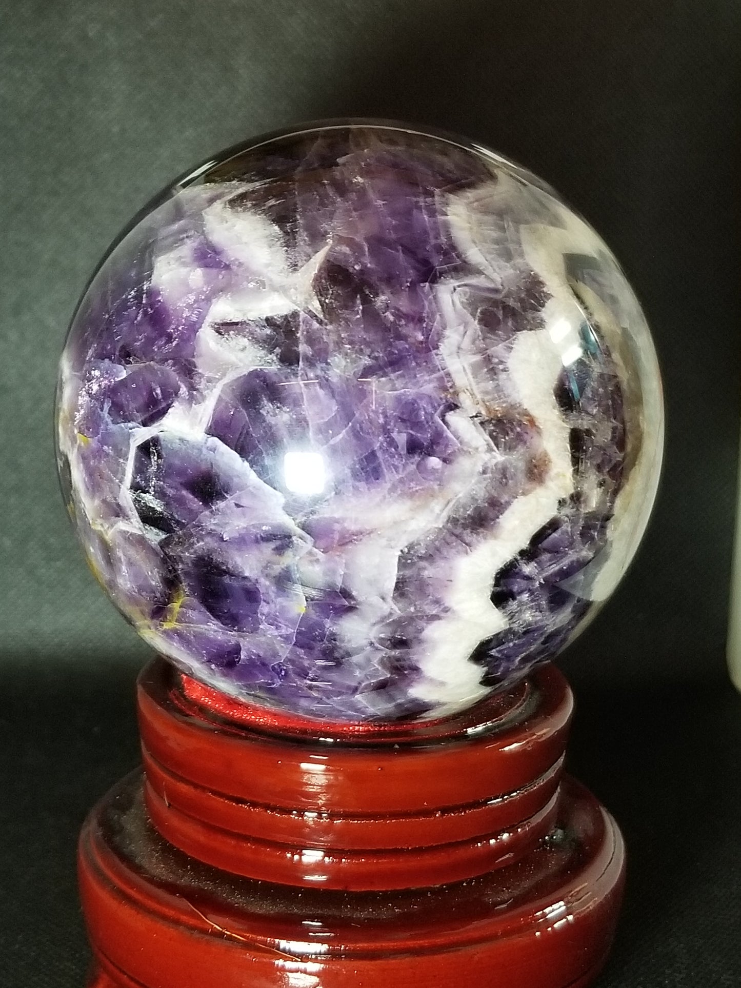 Chevron Amethyst Sphere 3+lbs