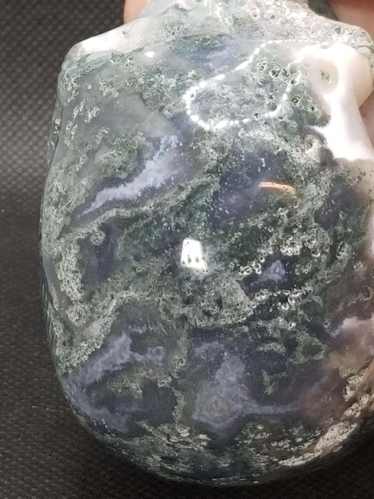 Moss Agate Skull (D)