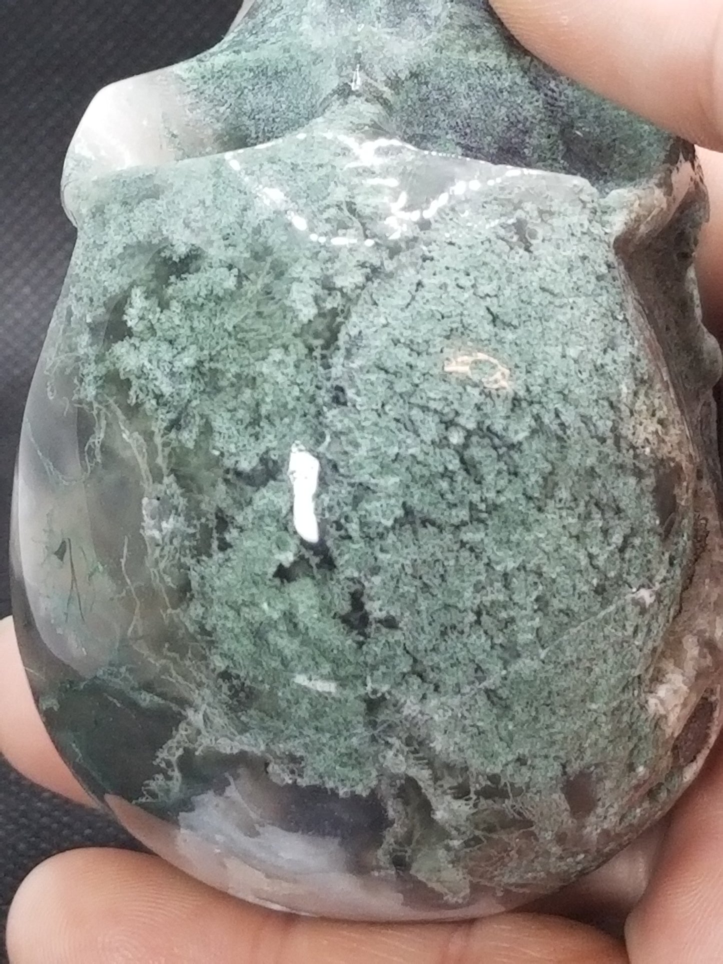 Moss Agate Skull (E)