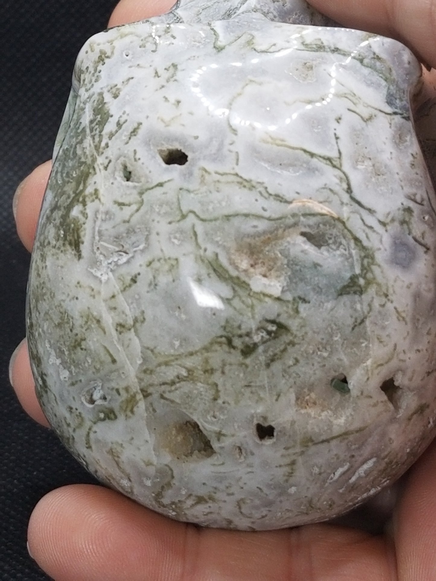 Moss Agate Skull (G)