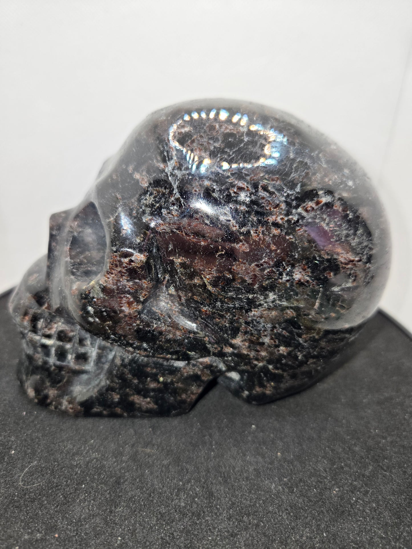 Arfvedsonite Garnet Skull