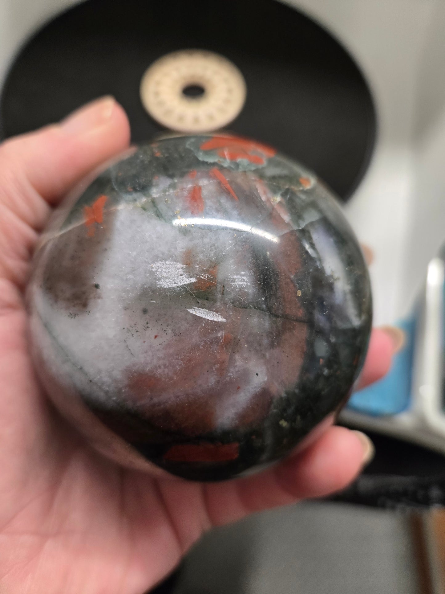 African Bloodstone Sphere with blemish