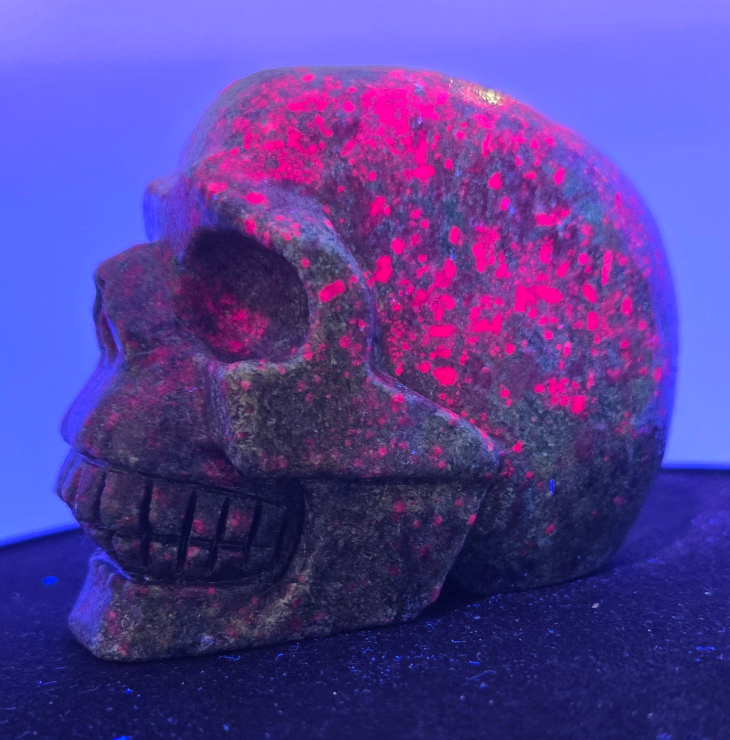 Ruby Kyanite Skull (UV Reactive)