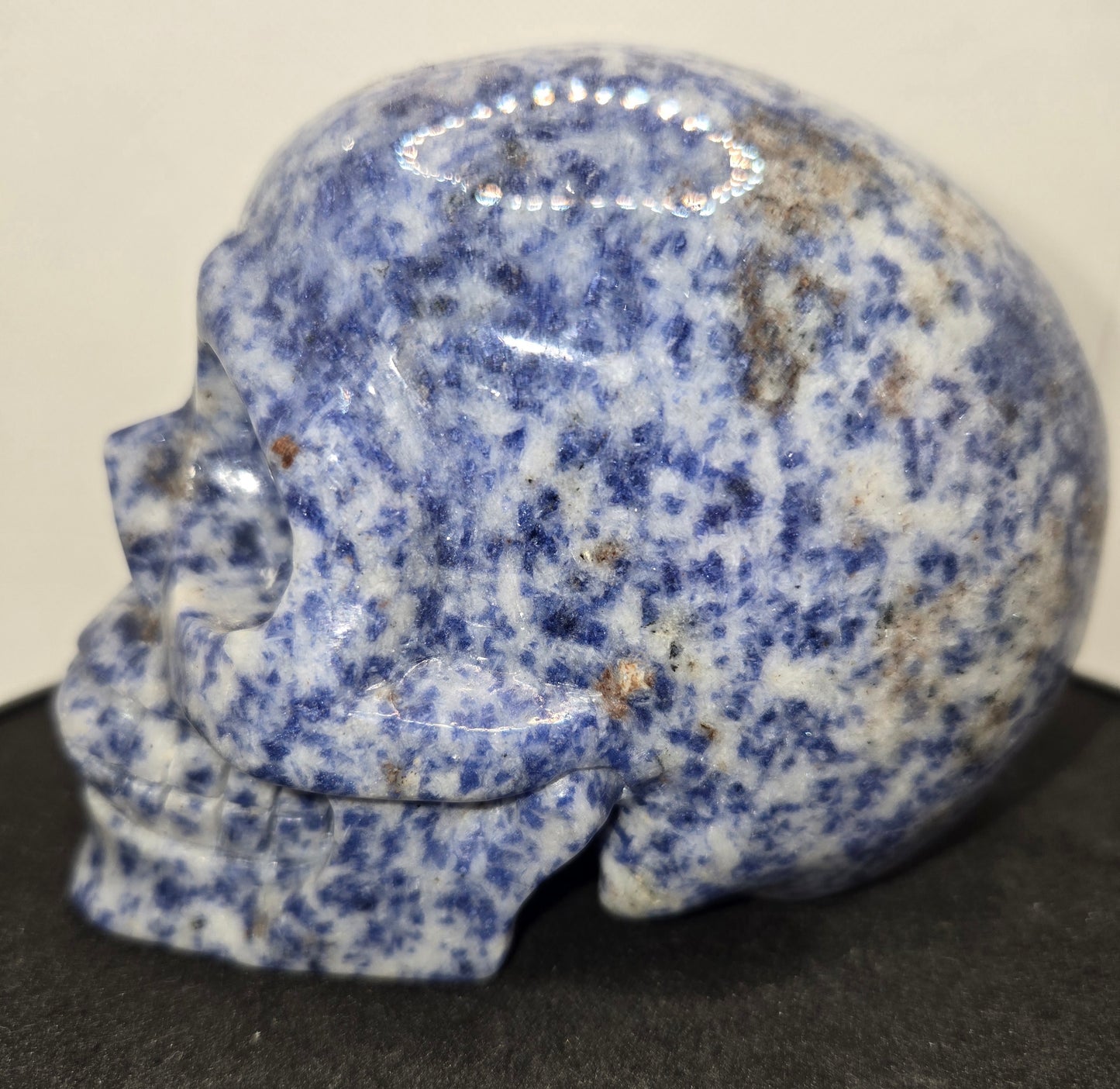 Blue Spot Jasper Skull