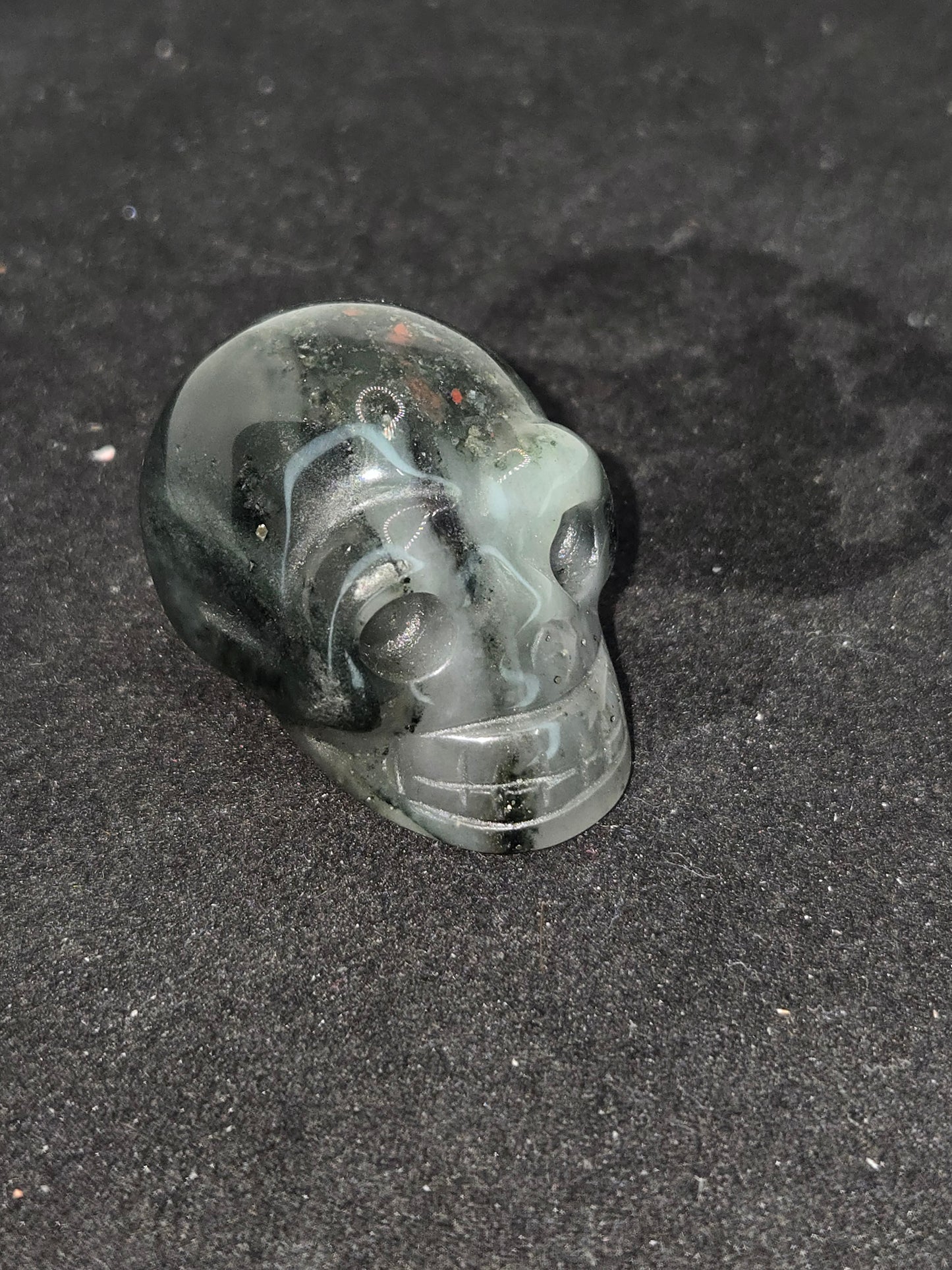 African Bloodstone Mini Skull