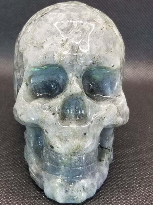 Labradorite Skull with Design (C)