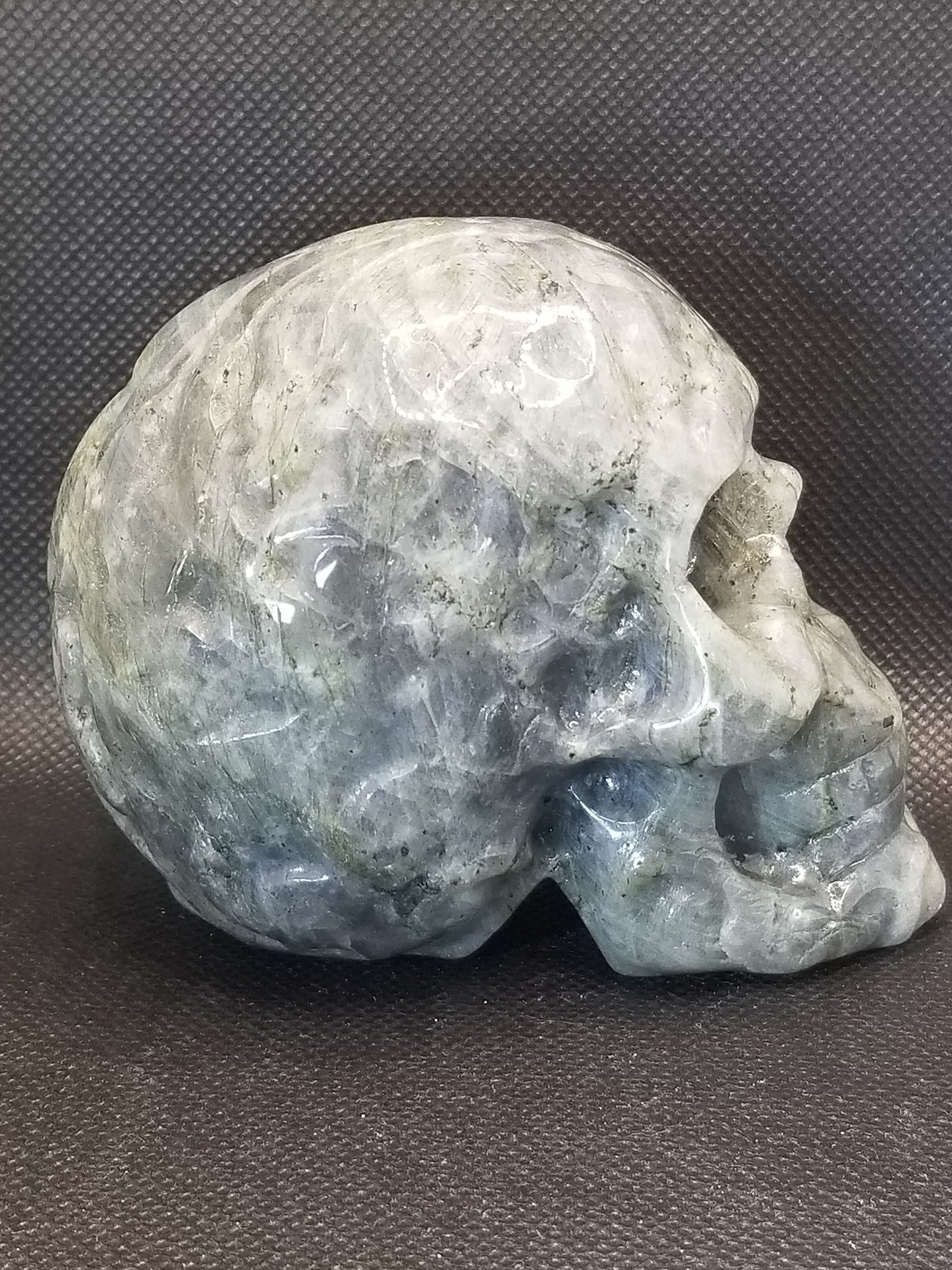 Labradorite Skull with Design (C)