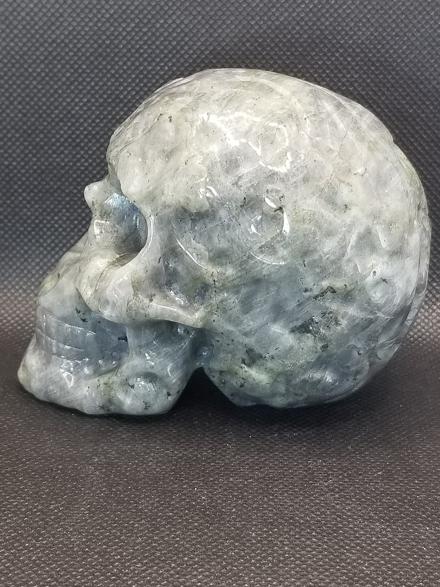 Labradorite Skull with Design (C)