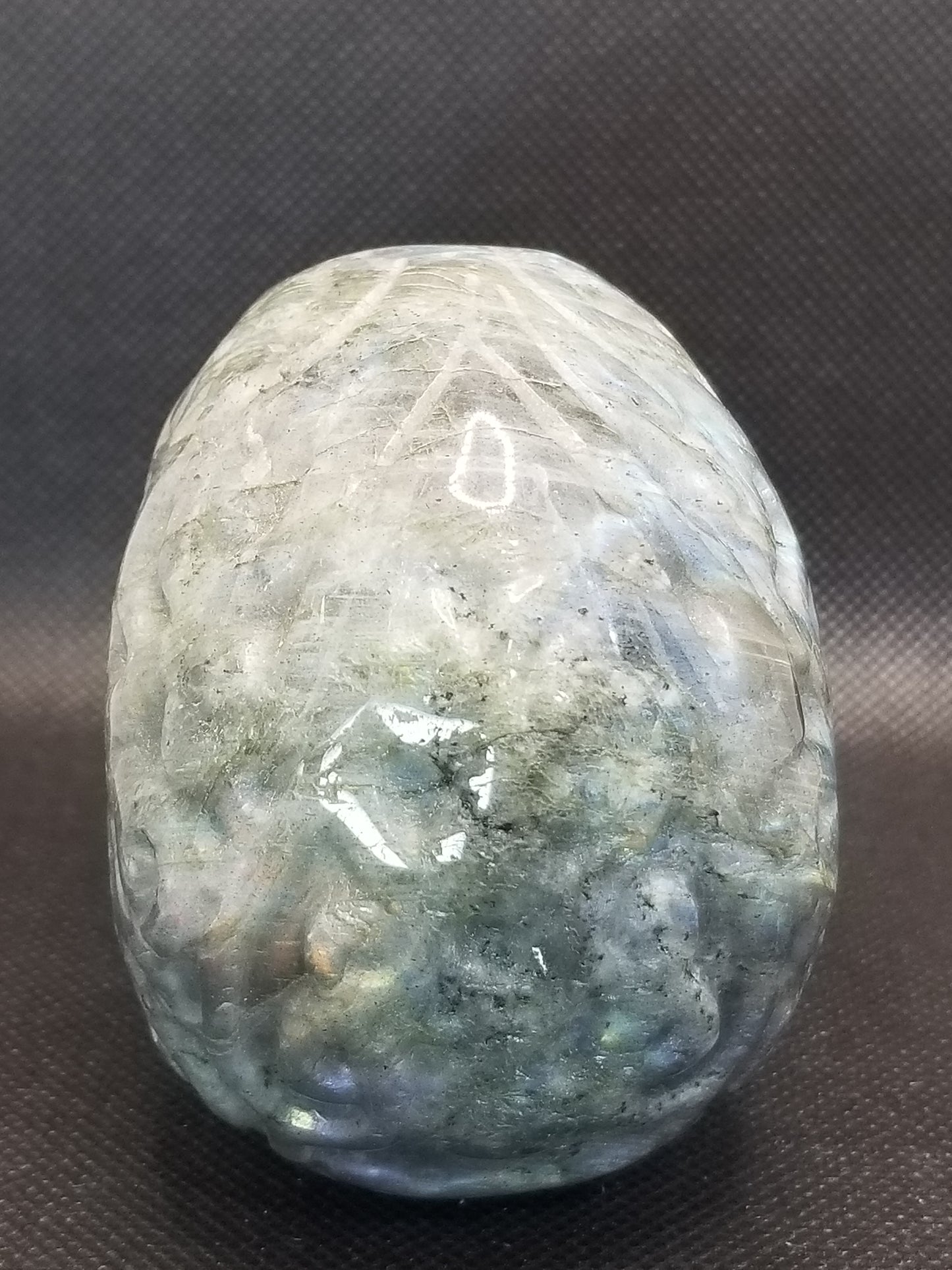 Labradorite Skull with Design (C)