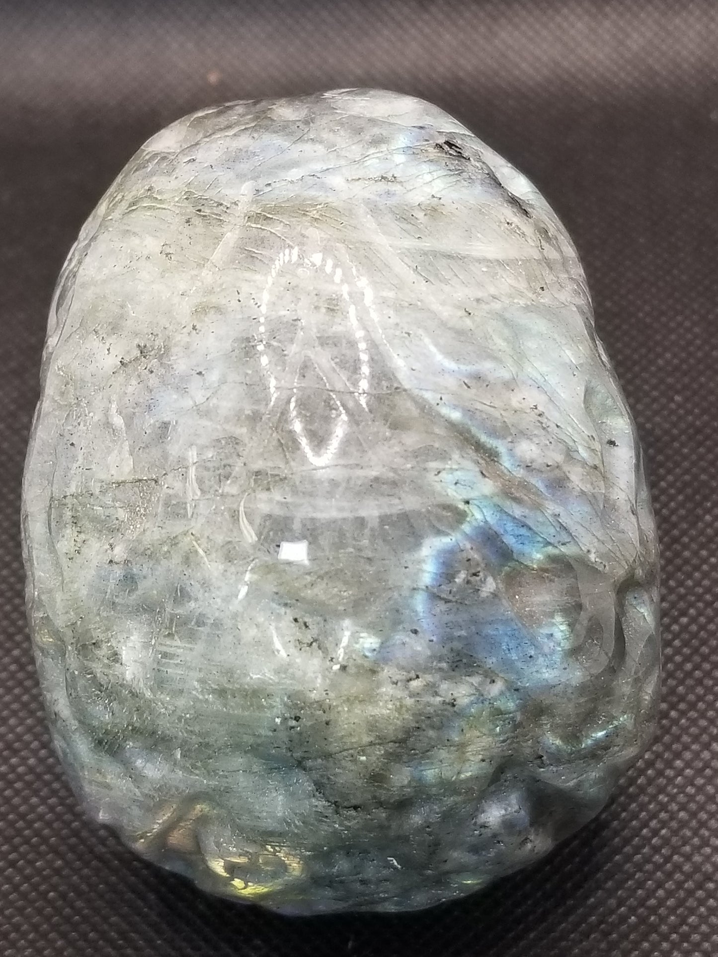 Labradorite Skull with Design (C)