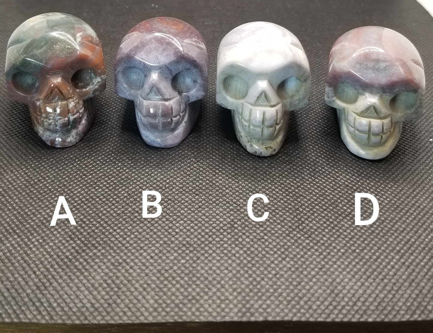 Small Ocean Jasper Skulls
