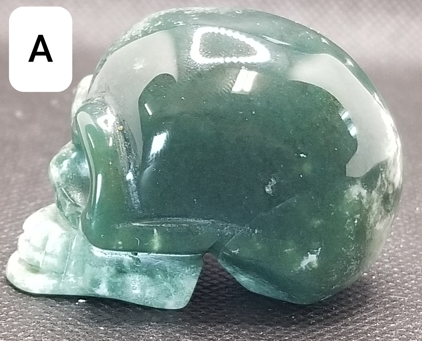 Moss Agate Skulls Small