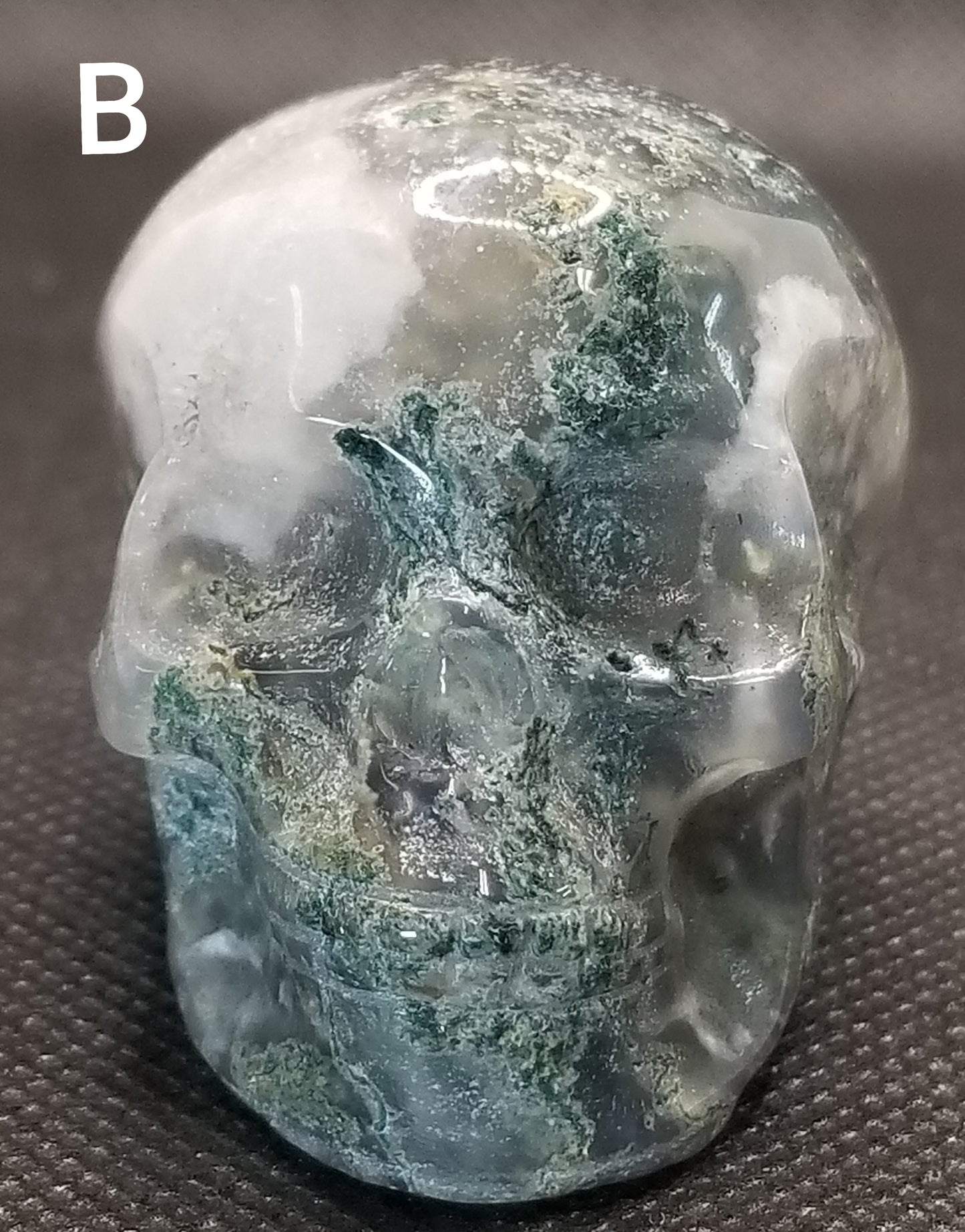 Moss Agate Skulls Small