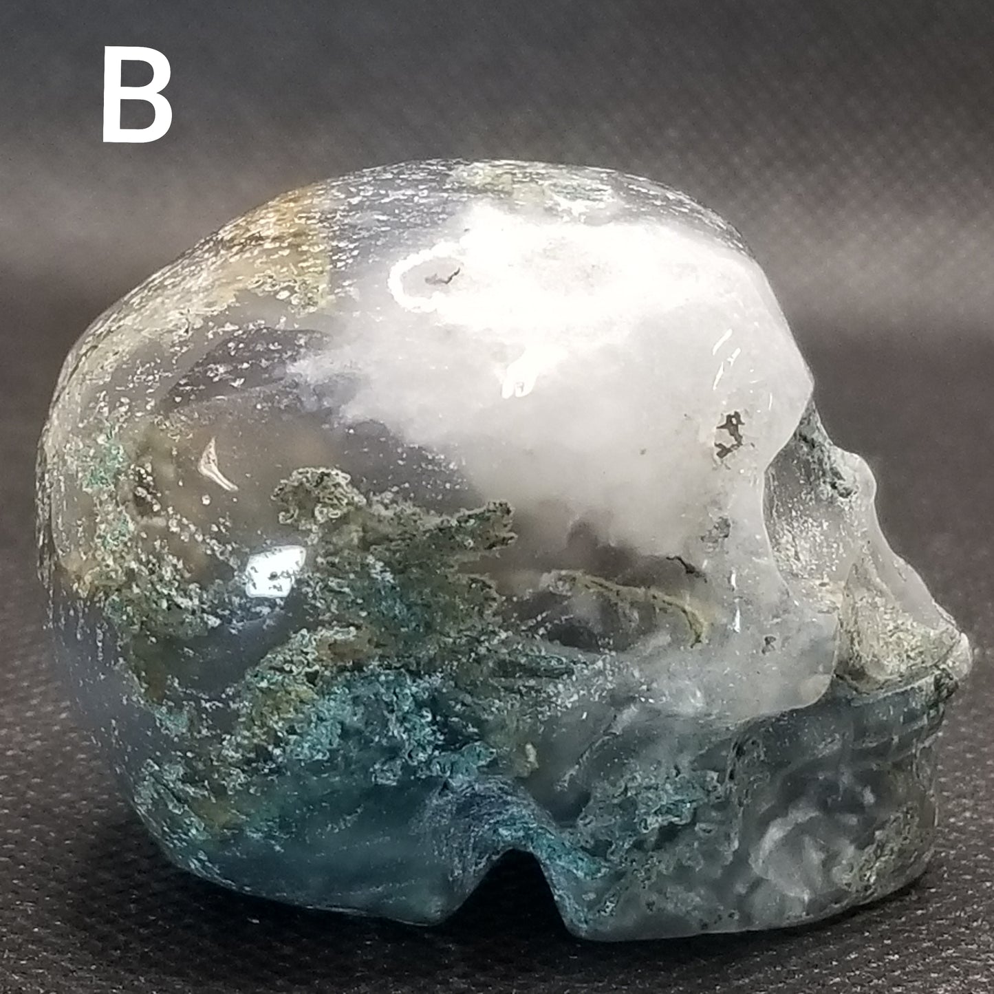 Moss Agate Skulls Small