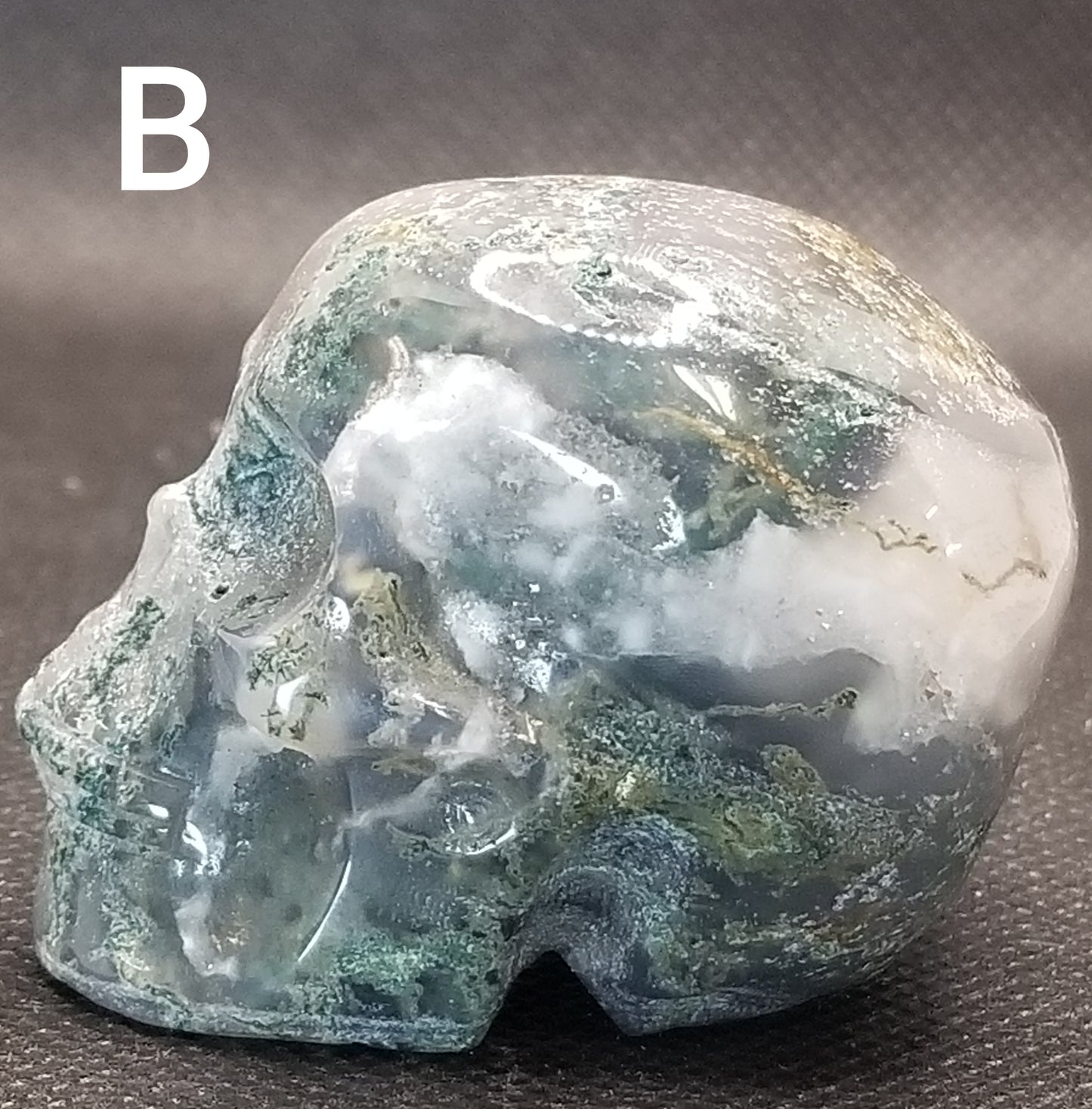 Moss Agate Skulls Small