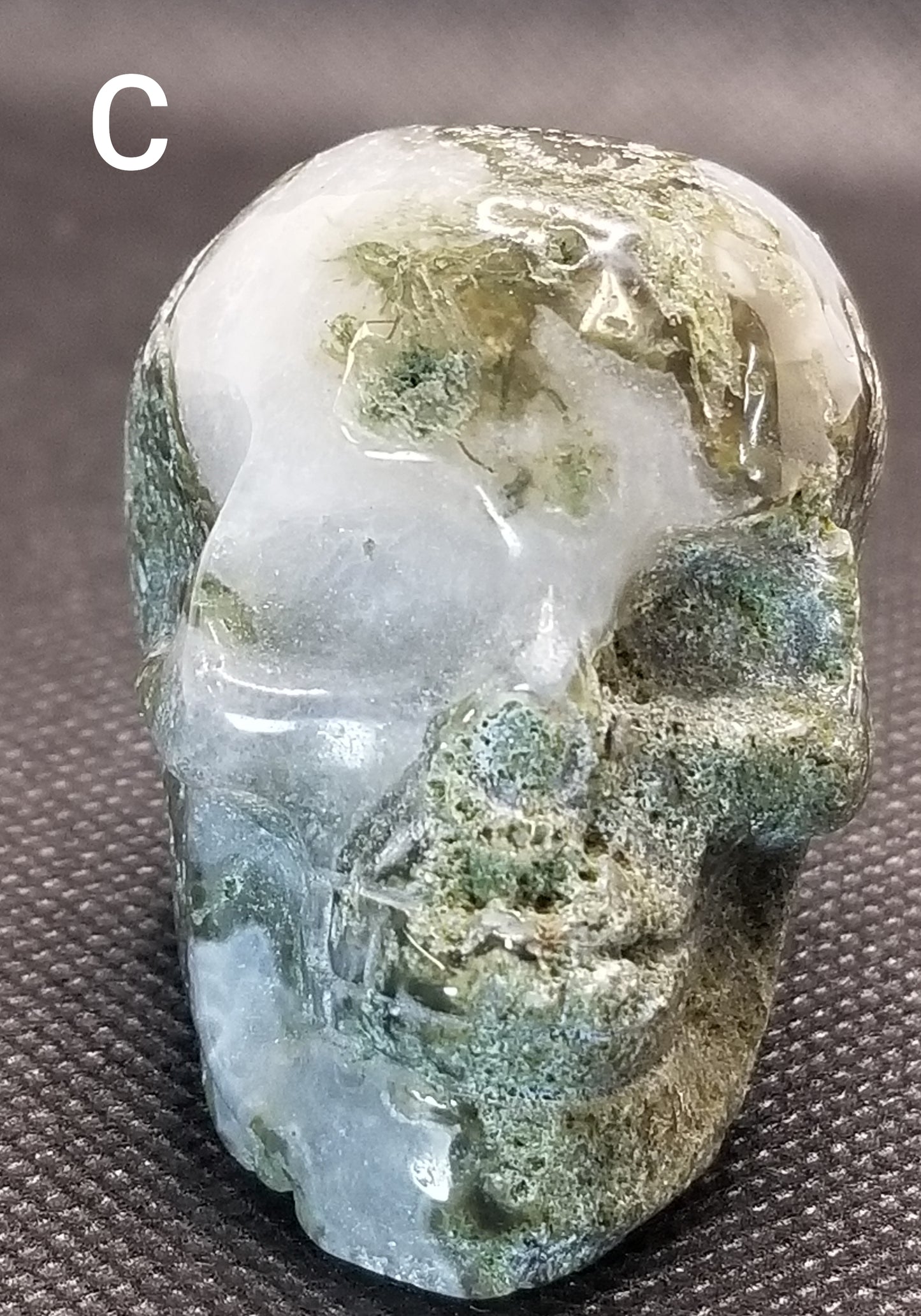 Moss Agate Skulls Small