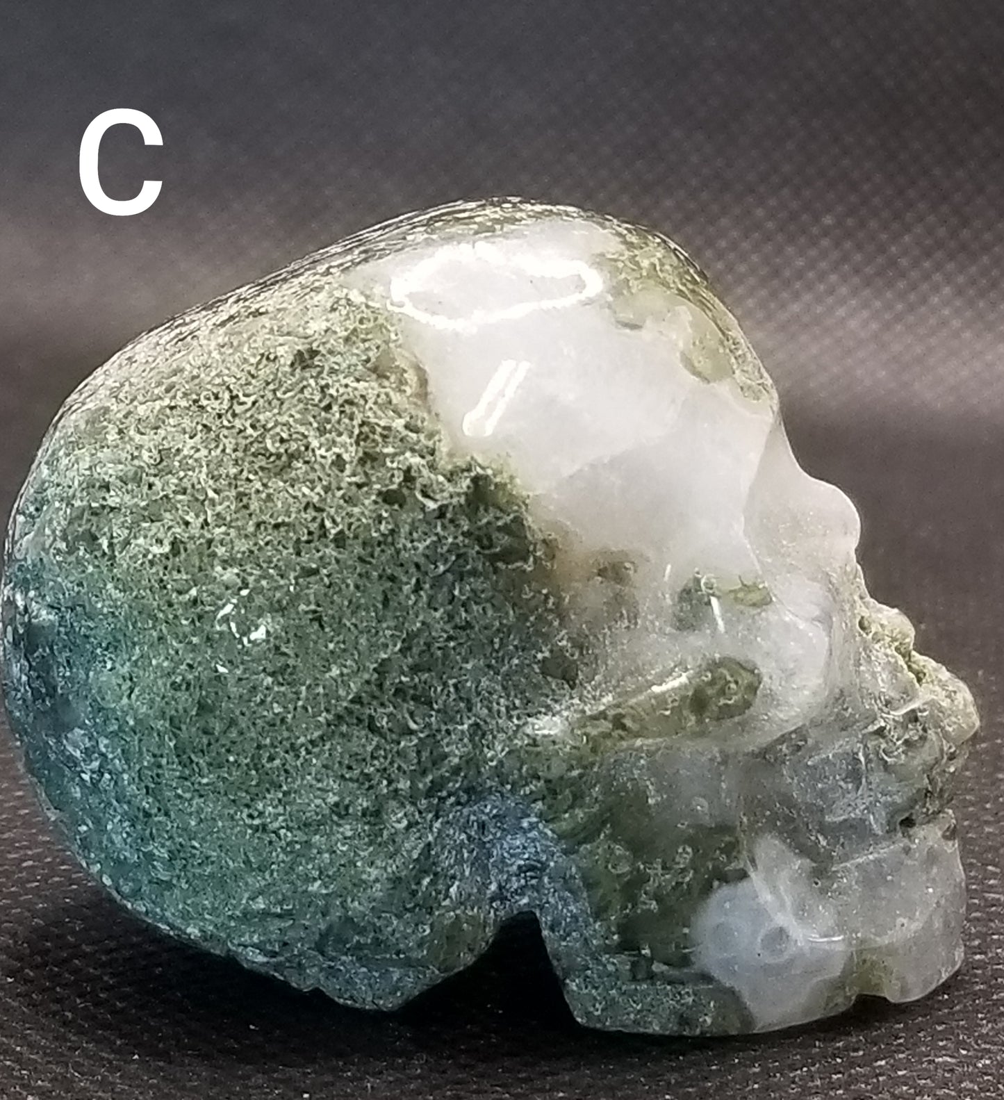 Moss Agate Skulls Small