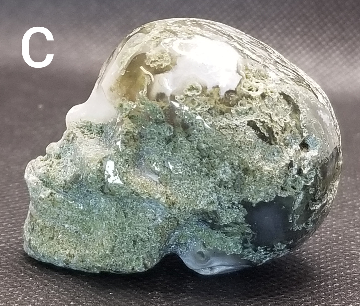 Moss Agate Skulls Small
