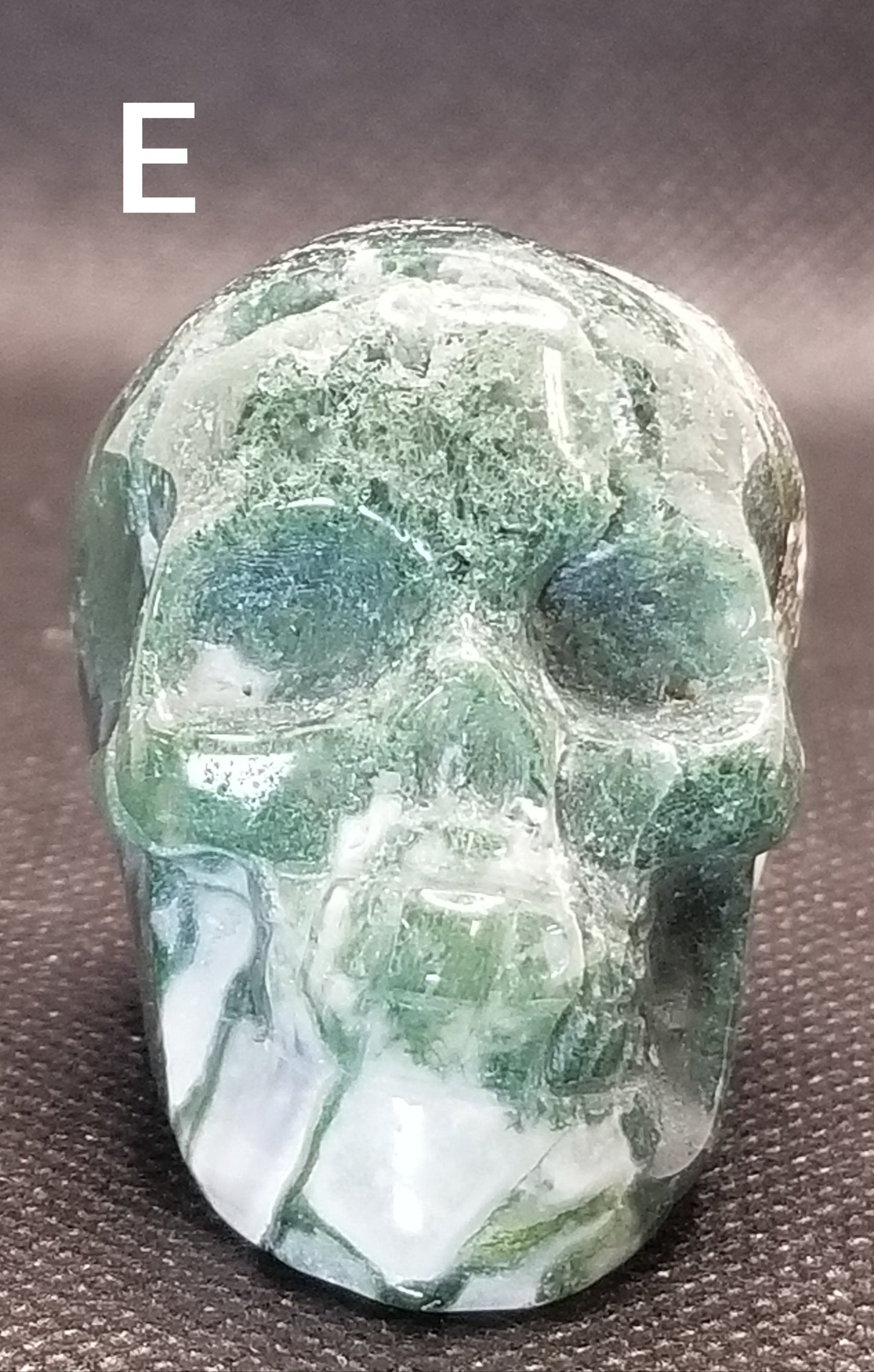 Moss Agate Skulls Small
