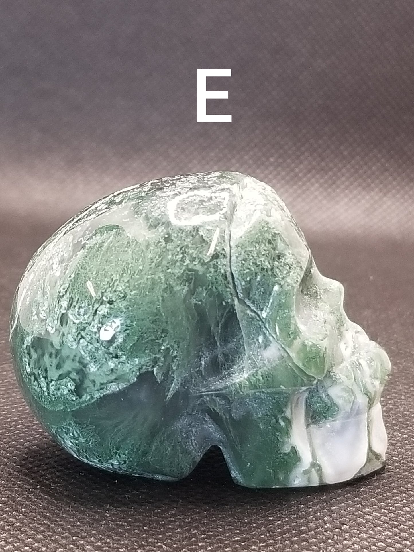 Moss Agate Skulls Small