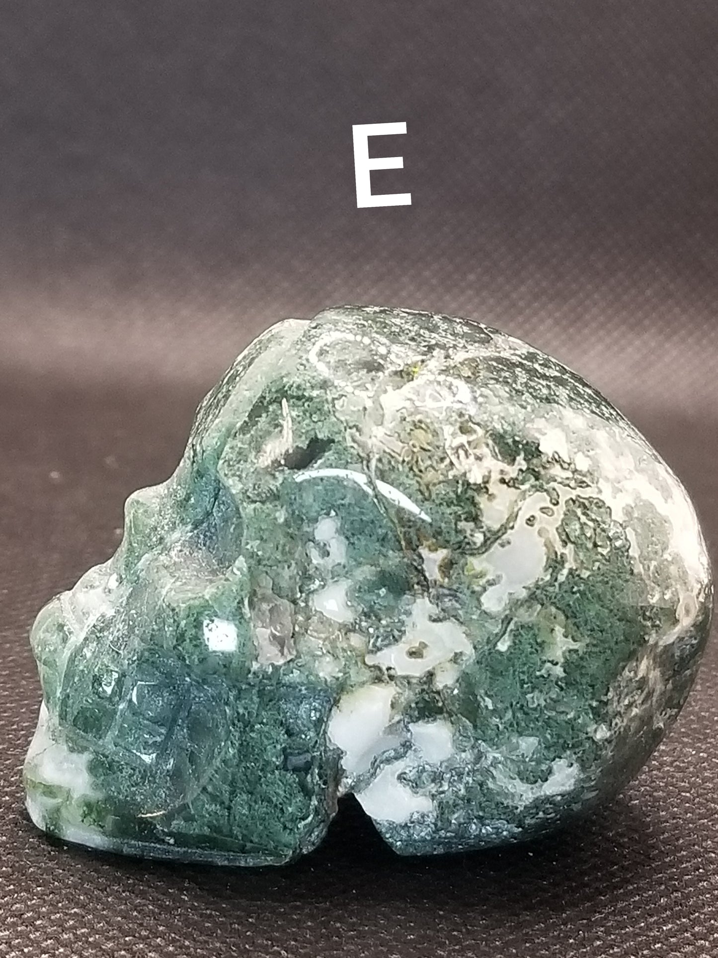 Moss Agate Skulls Small