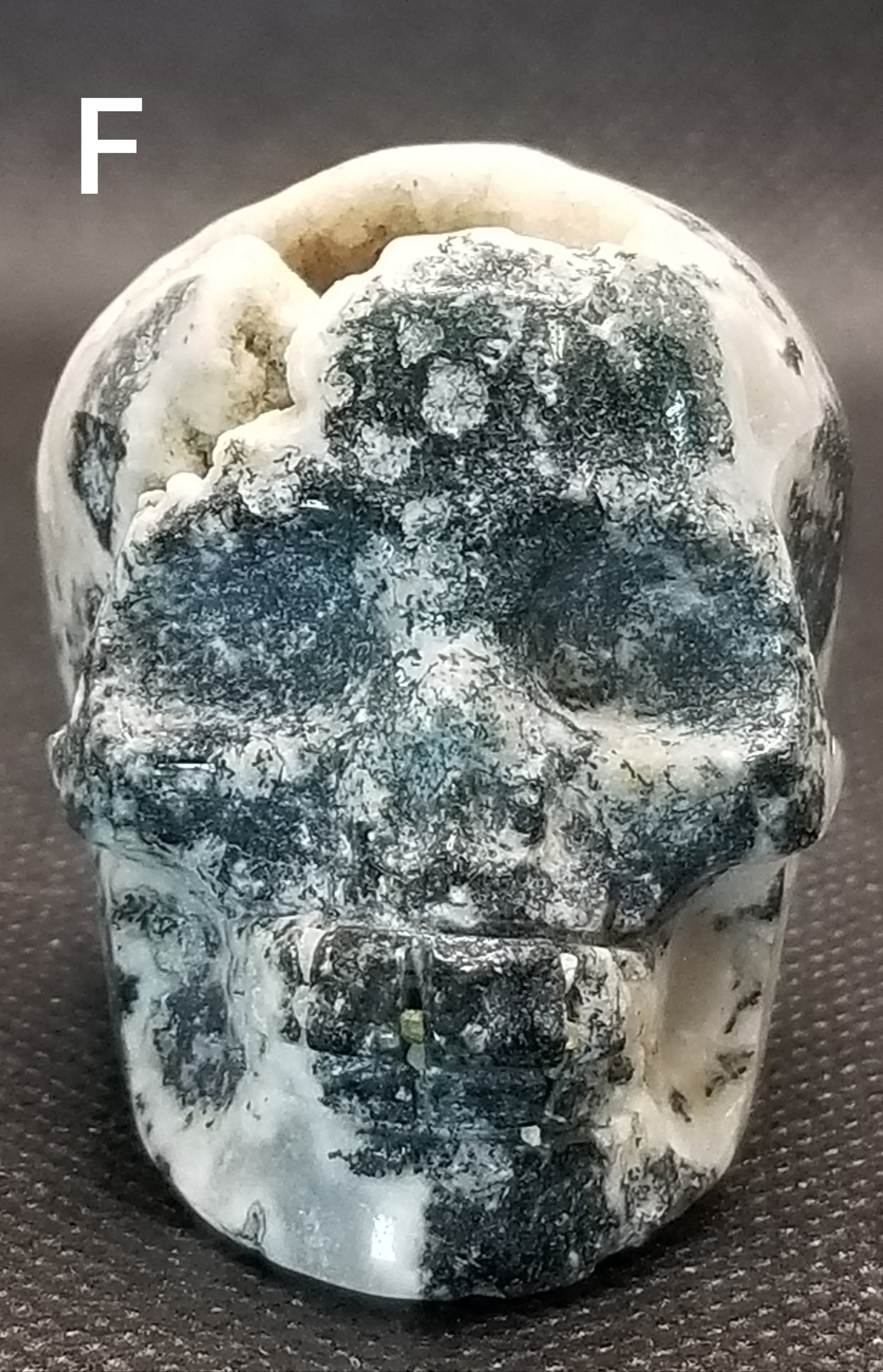 Moss Agate Skulls Small