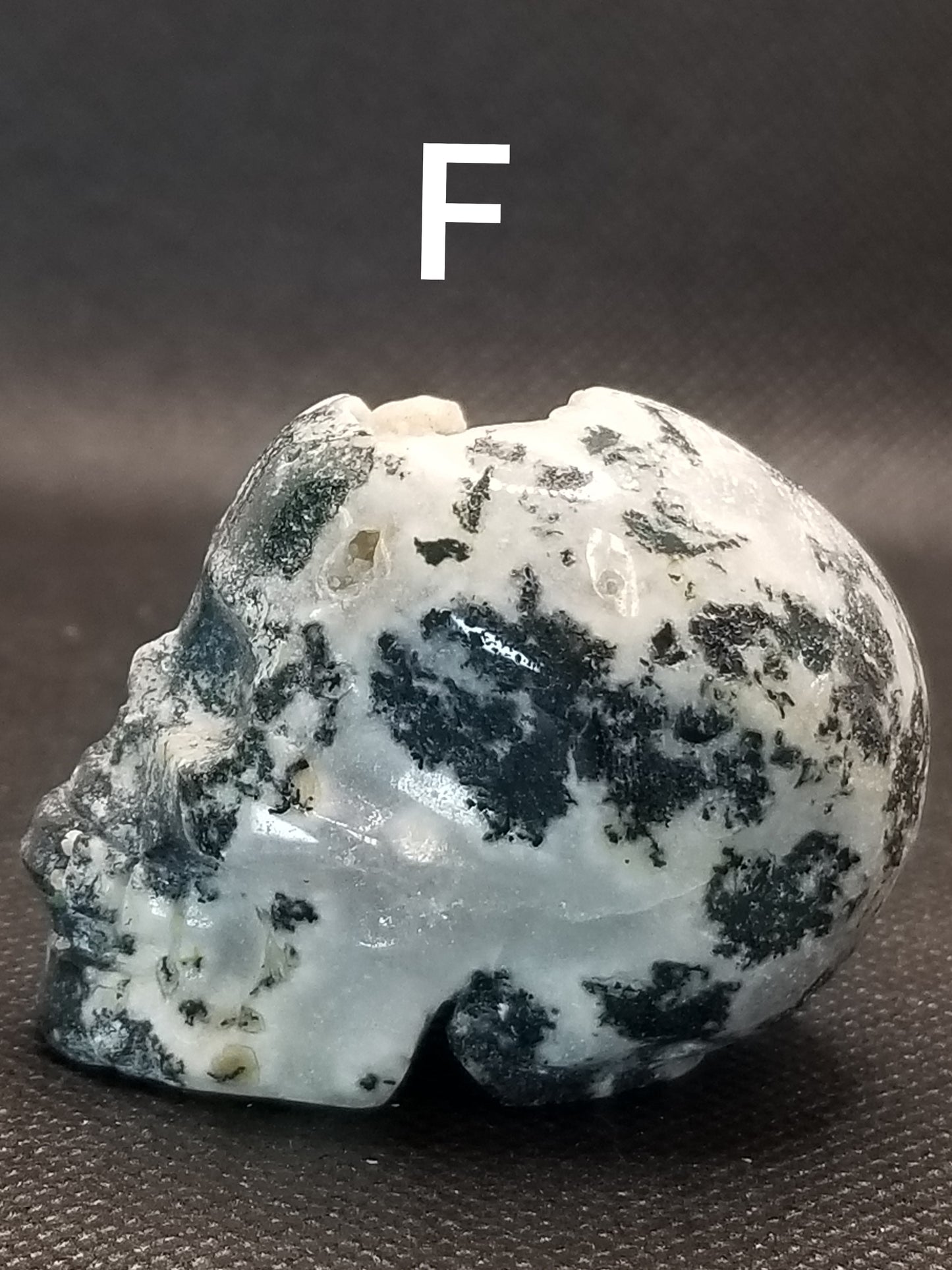 Moss Agate Skulls Small