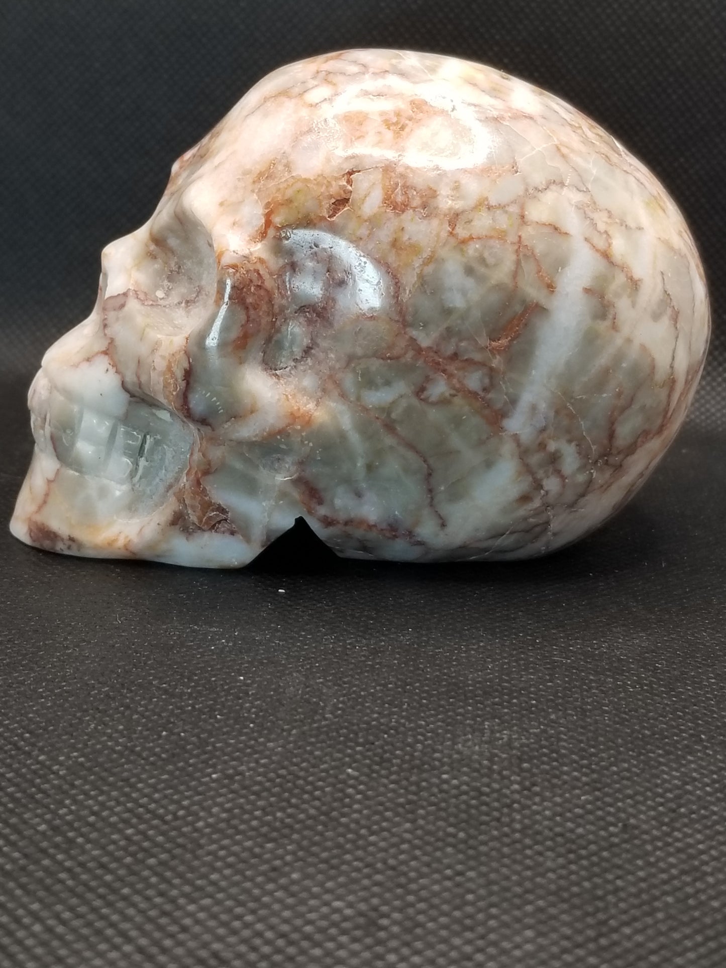 Red Vein Jasper Skull