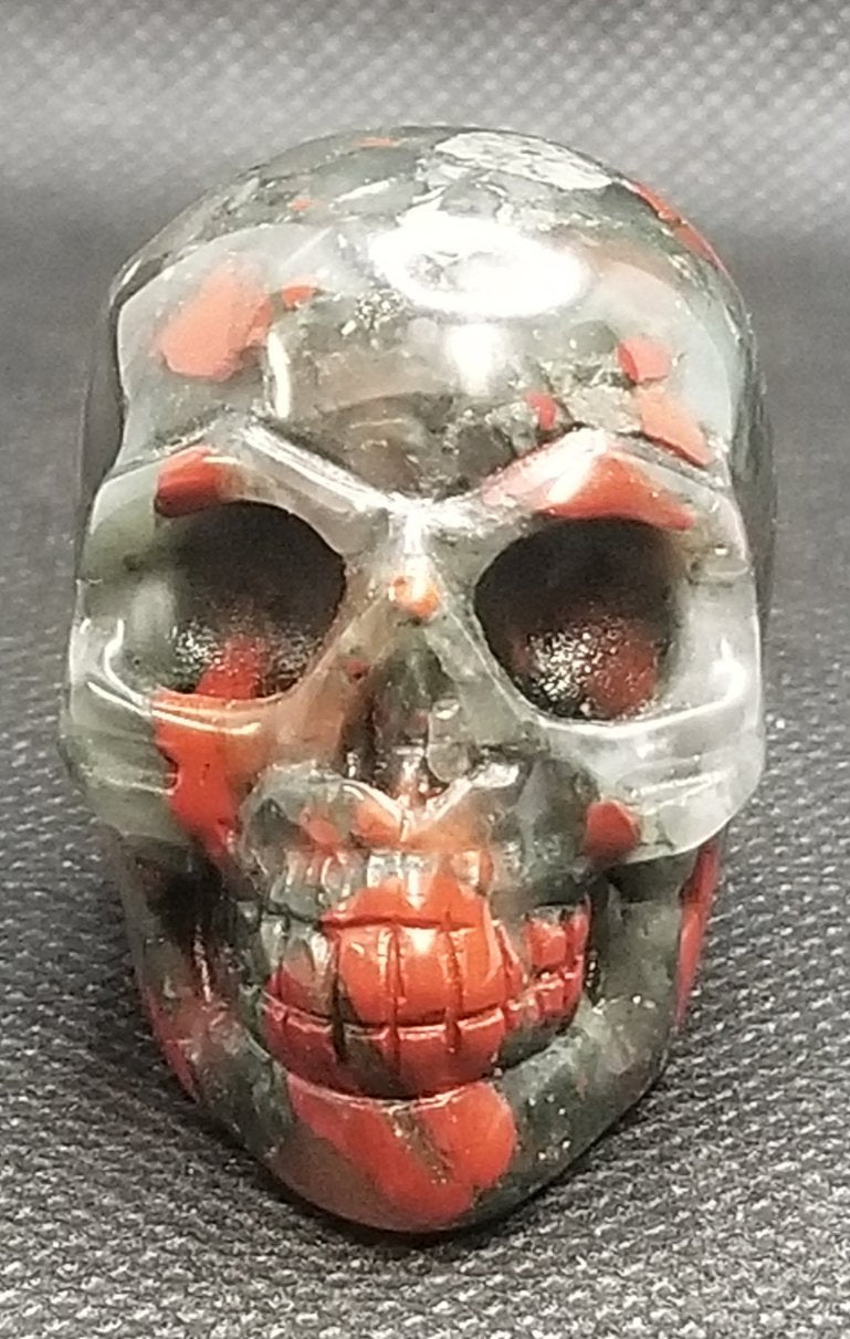 African Bloodstone Skull Small
