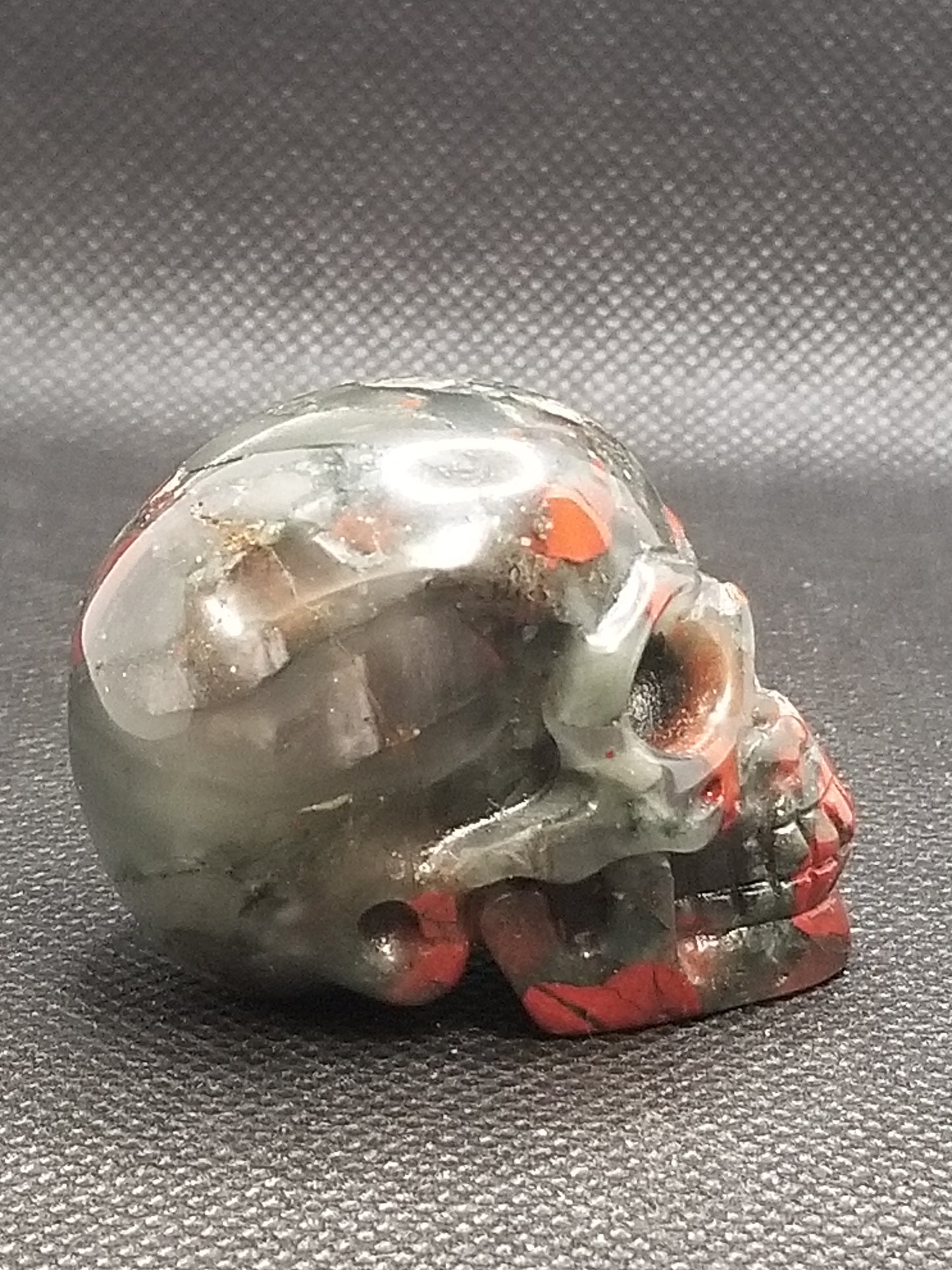 African Bloodstone Skull Small