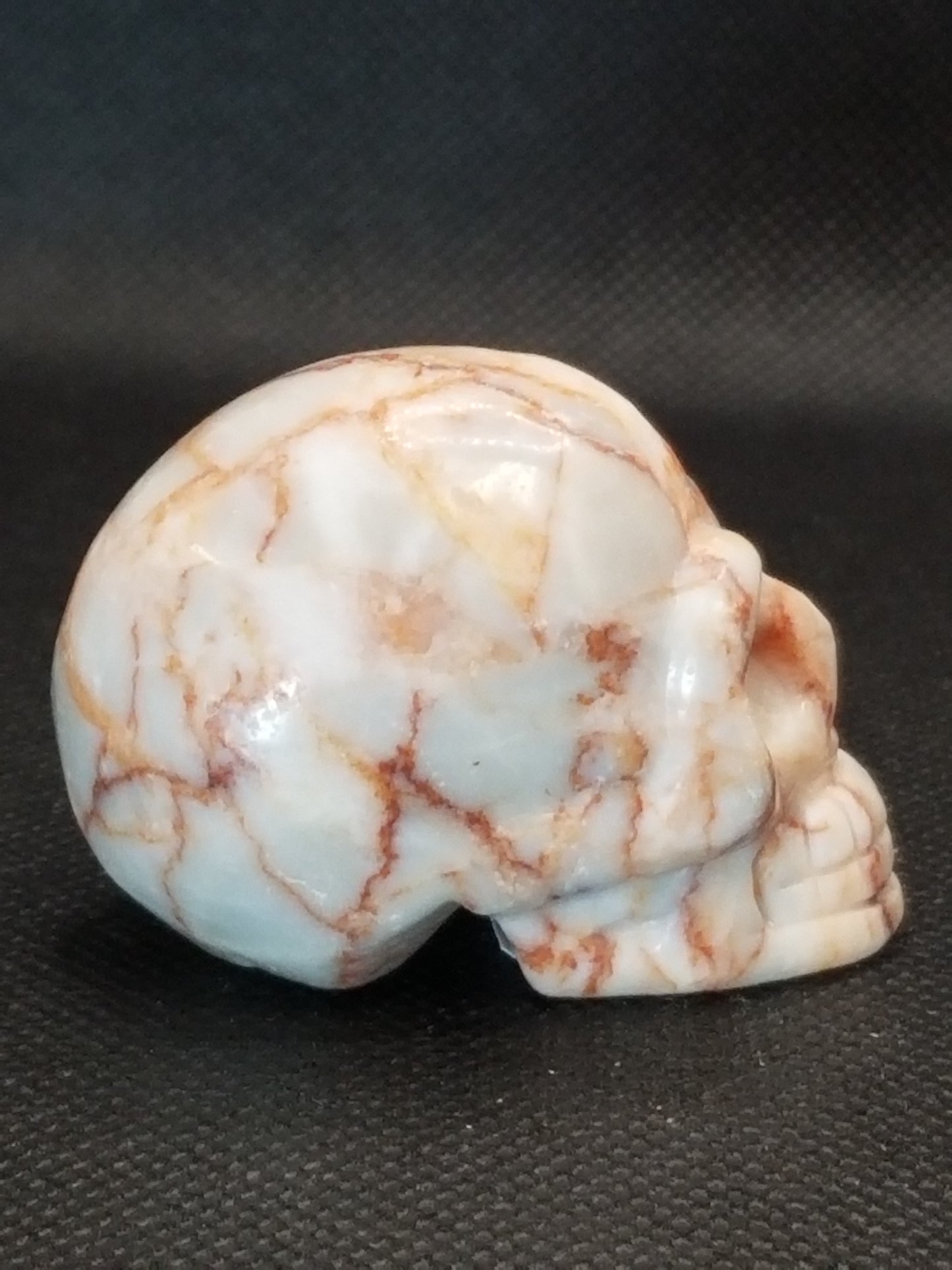 Red Vein Jasper Skull Small
