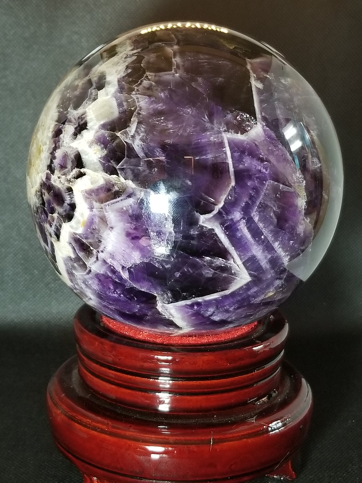 Chevron Amethyst Sphere 5+lbs