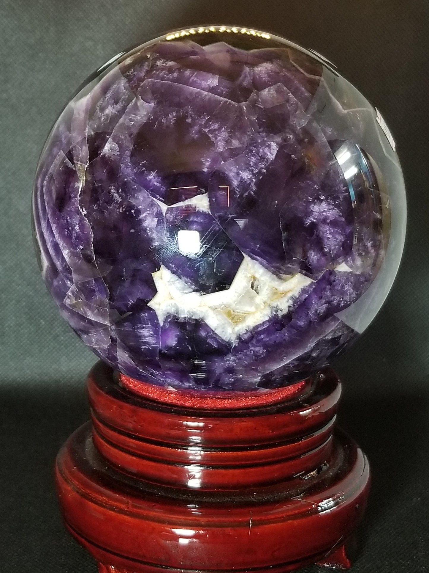 Chevron Amethyst Sphere 5+lbs