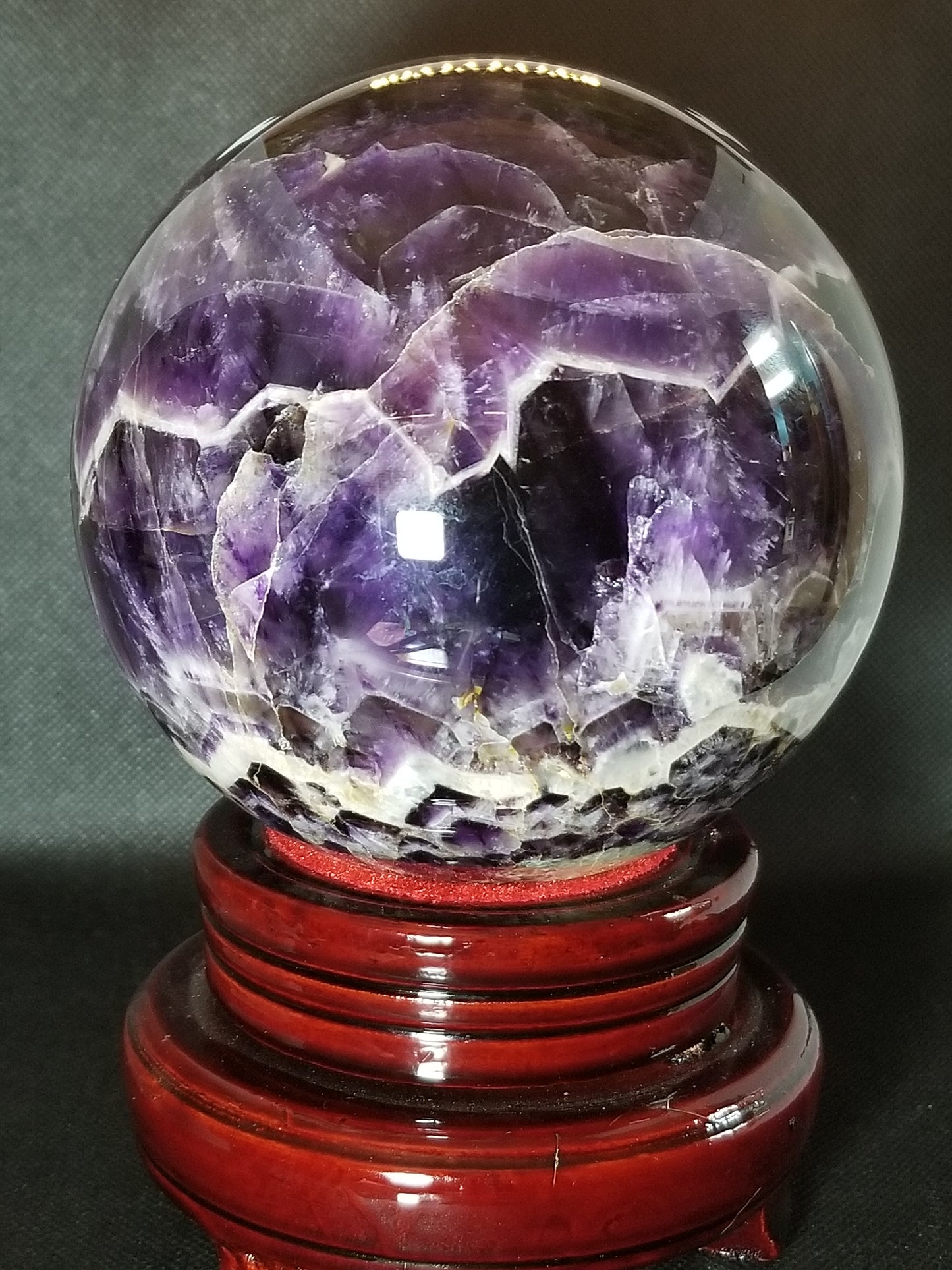 Chevron Amethyst Sphere 5+lbs