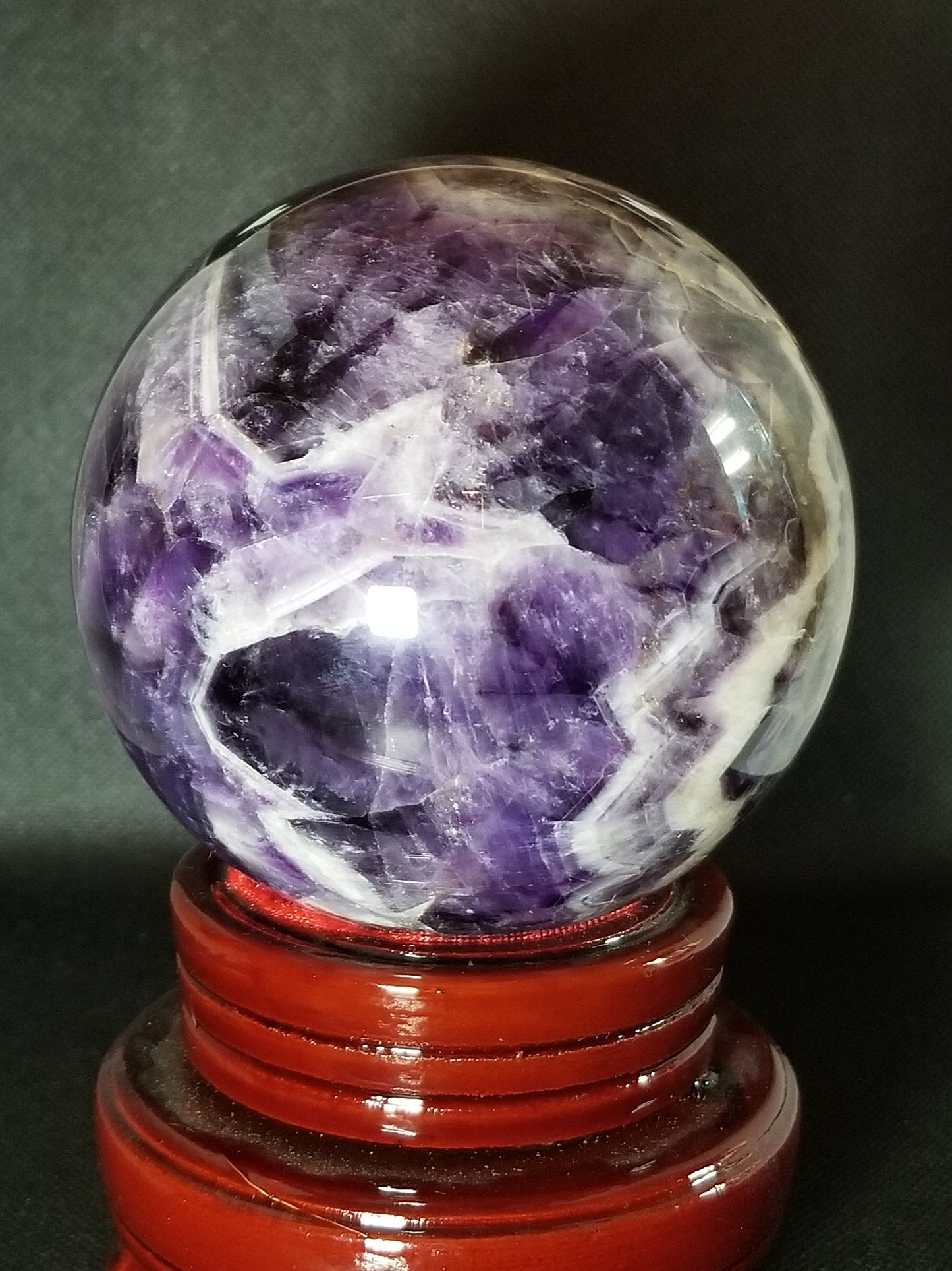 Chevron Amethyst Sphere 3+lbs