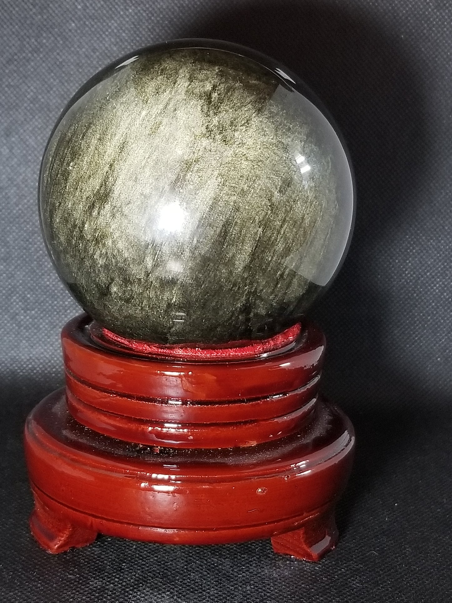 Golden Sheen Obsidian Sphere (A)