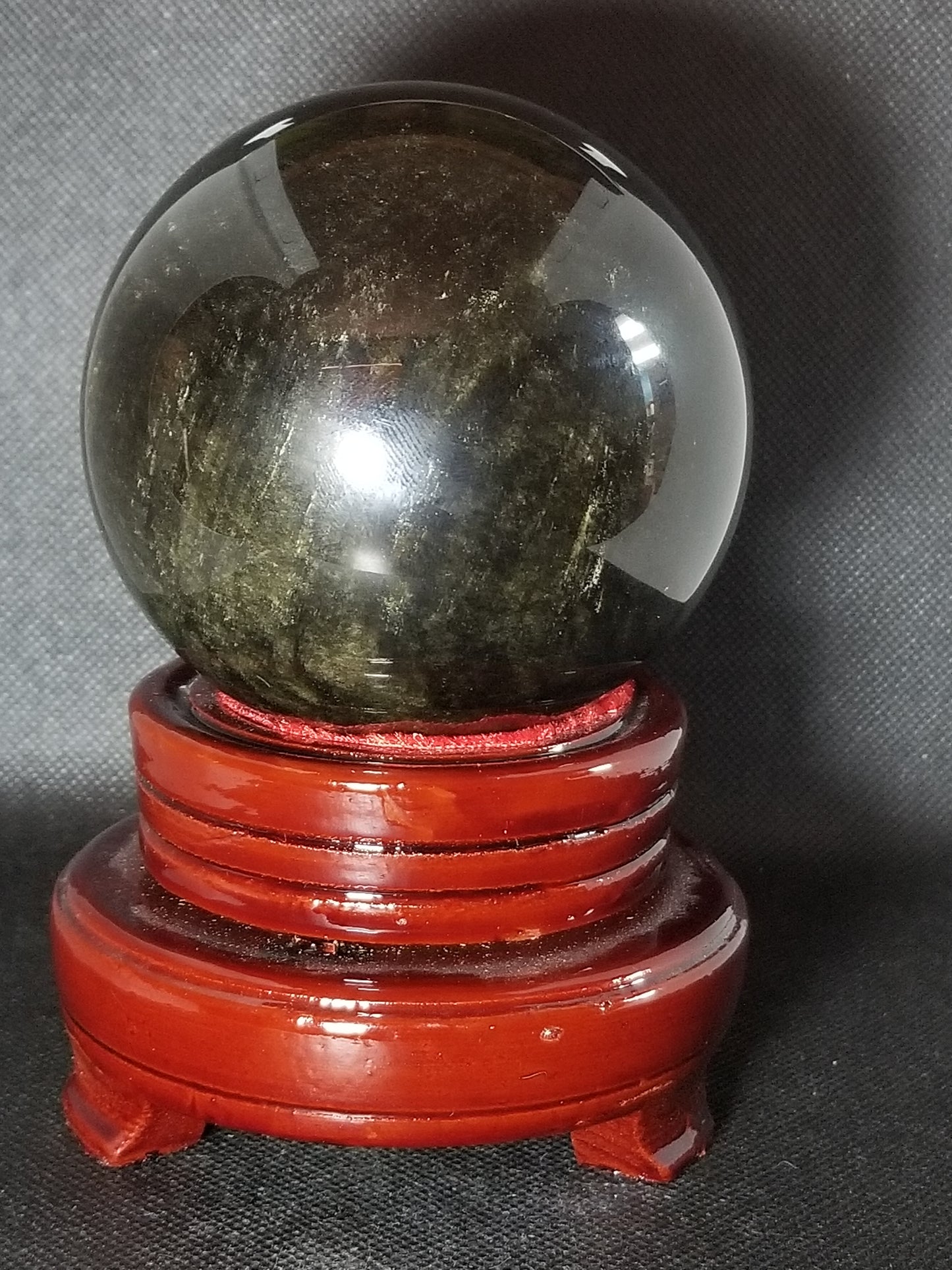 Golden Sheen Obsidian Sphere (A)