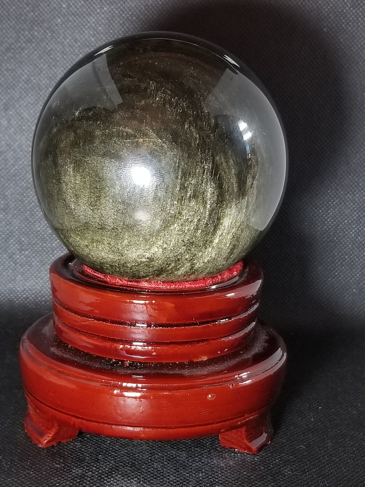 Golden Sheen Obsidian Sphere (A)