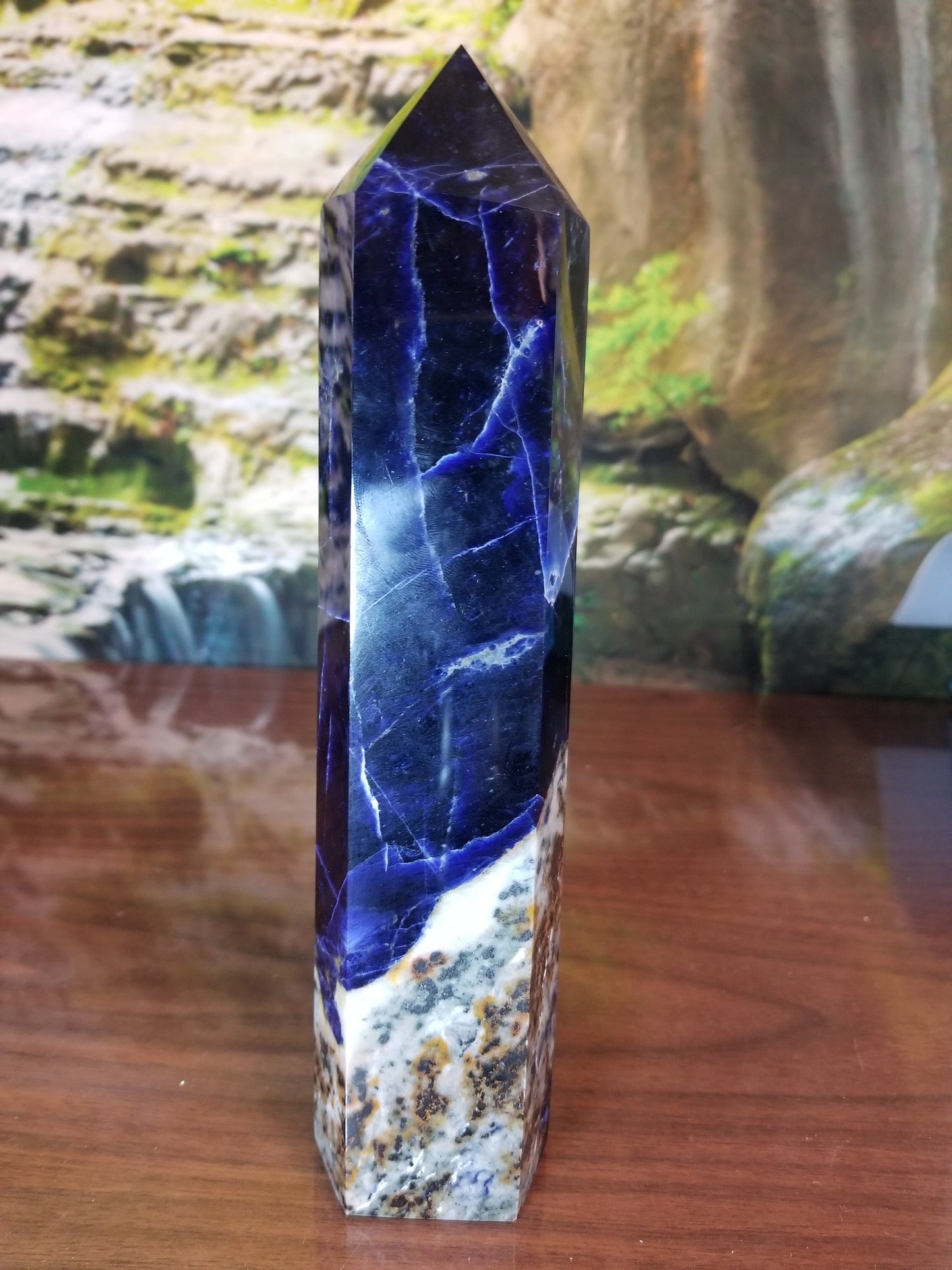 Large Sodalite Tower with Pyrite (A)