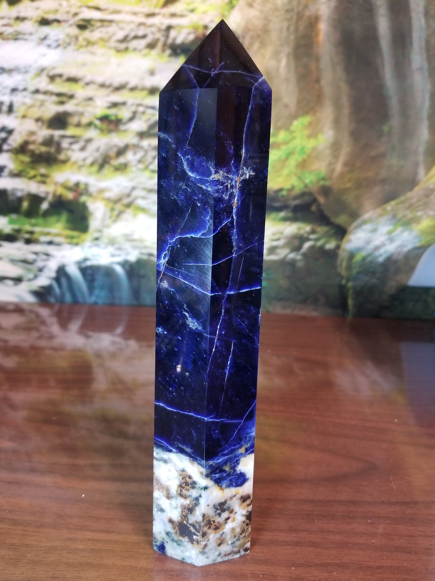 Large Sodalite Tower with Pyrite (A)
