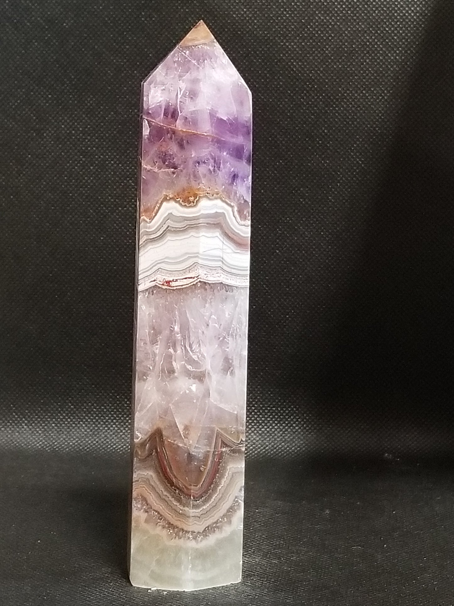 Amethyst with Agate Tower (A)