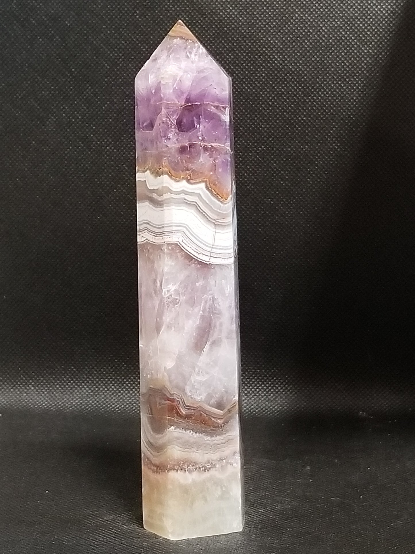 Amethyst with Agate Tower (A)