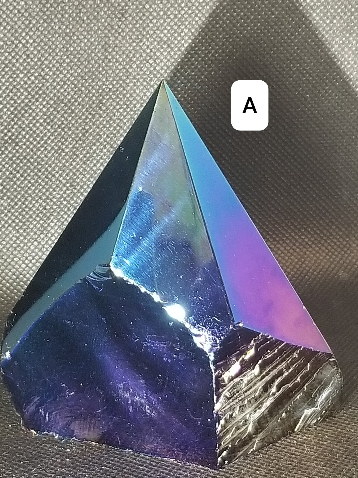 Rainbow Aura Coated Black Obsidian Points