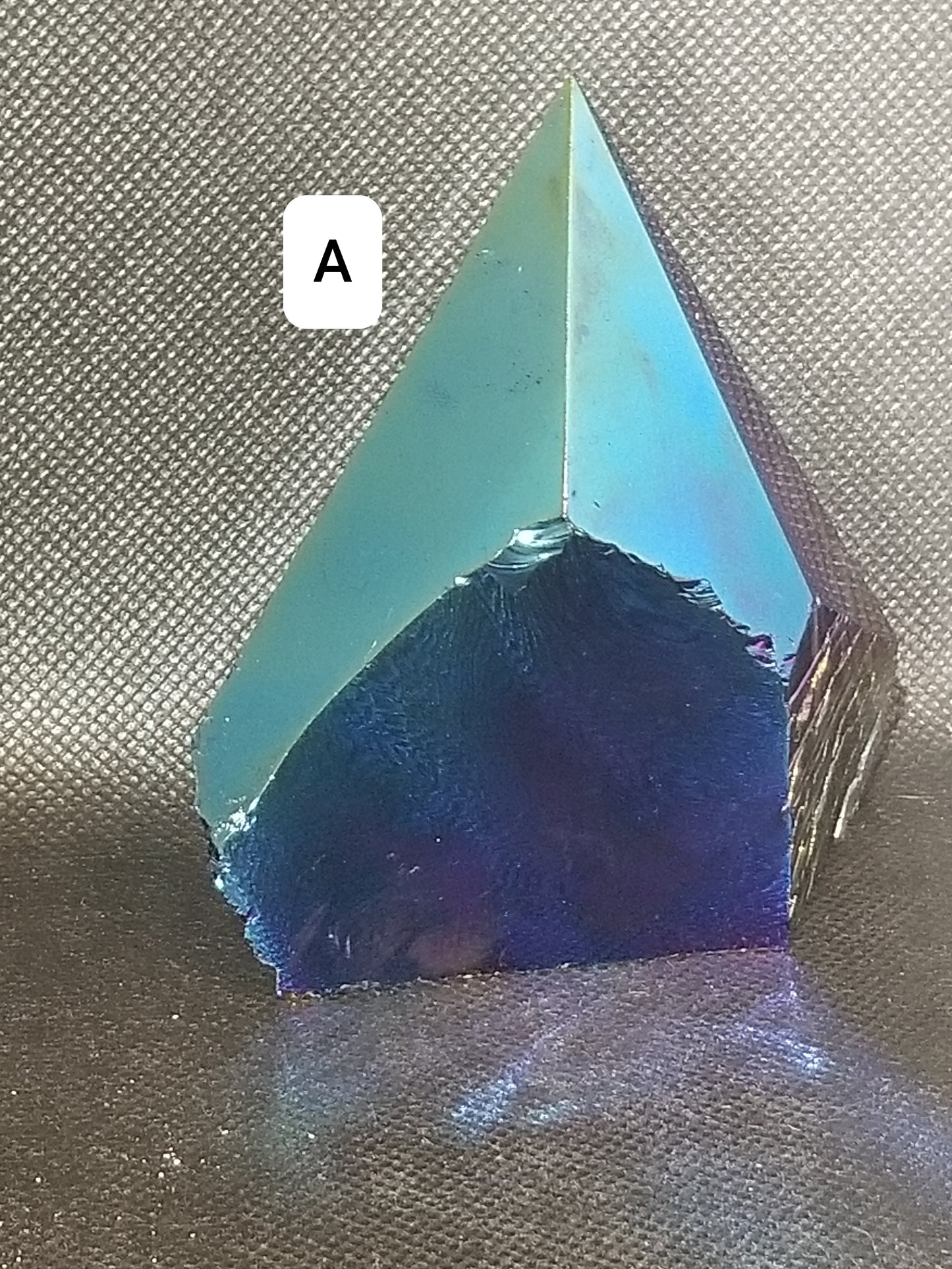 Rainbow Aura Coated Black Obsidian Points