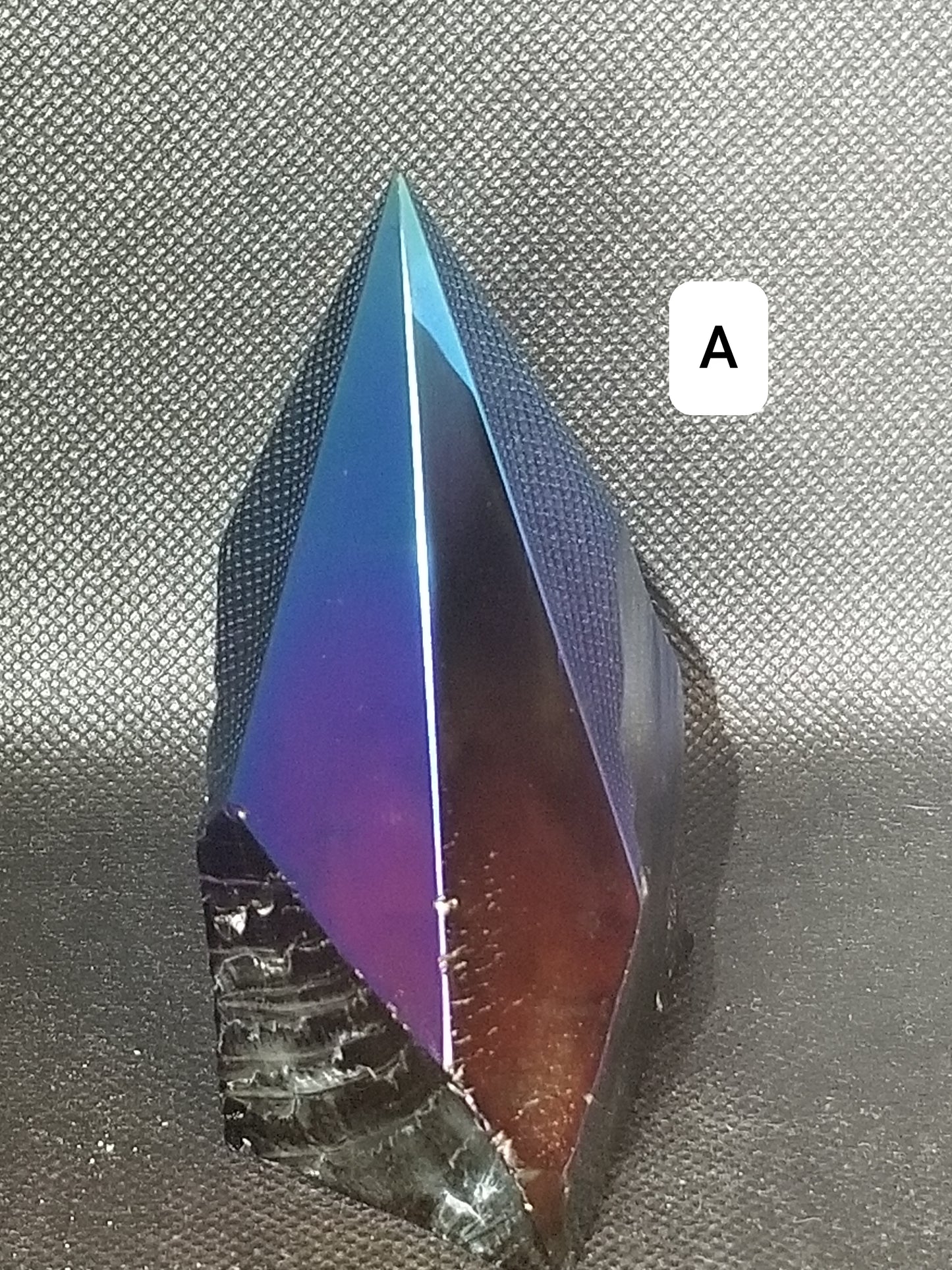 Rainbow Aura Coated Black Obsidian Points
