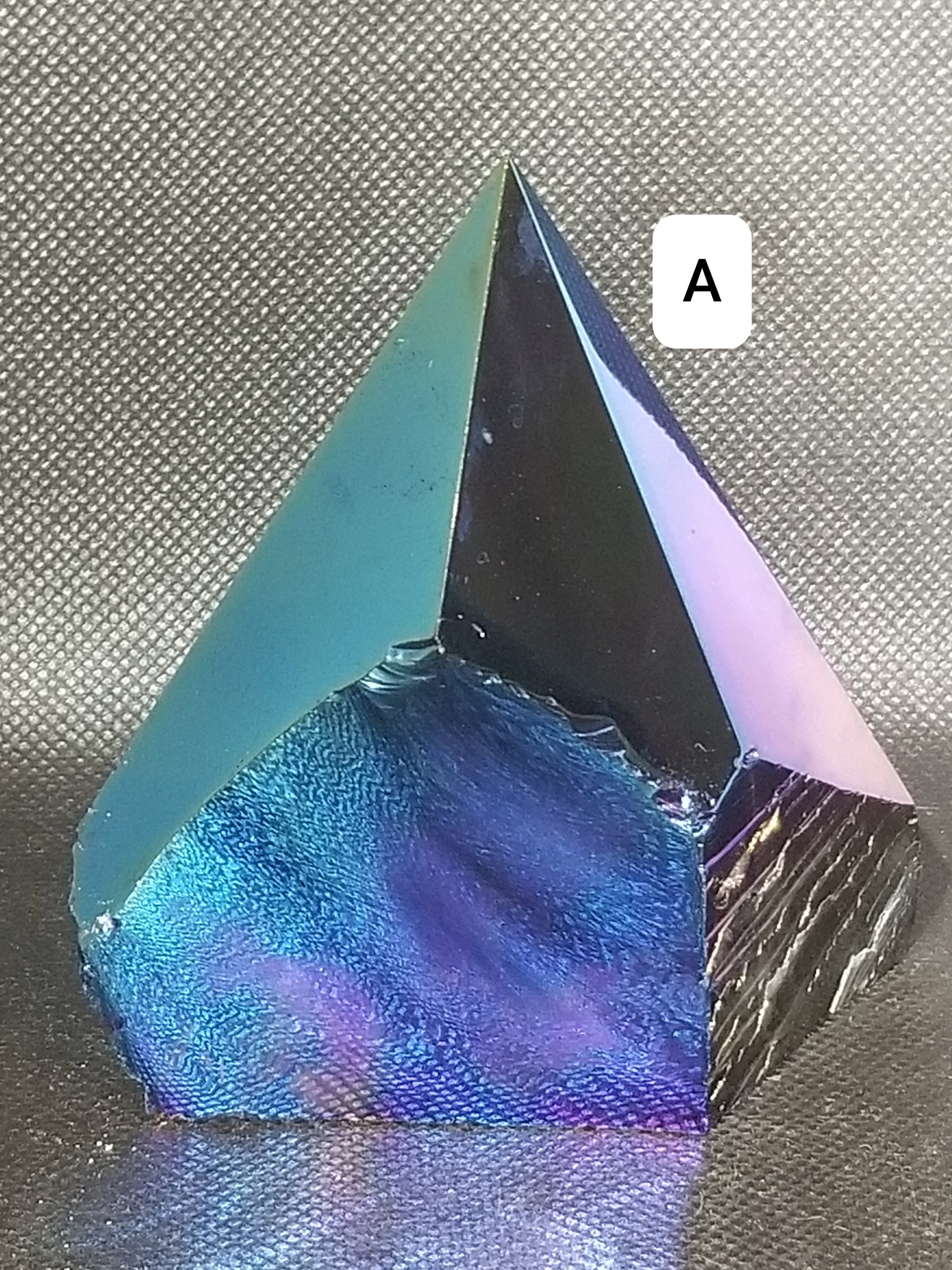 Rainbow Aura Coated Black Obsidian Points