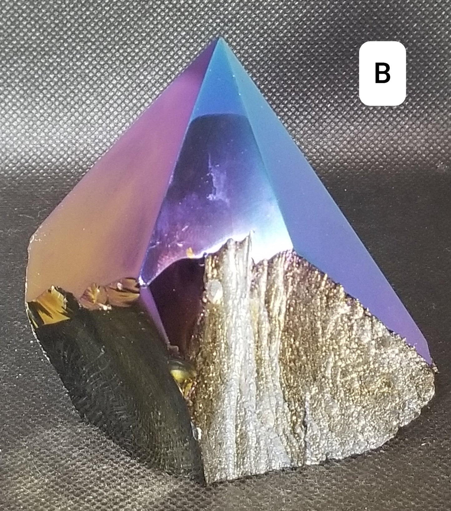 Rainbow Aura Coated Black Obsidian Points